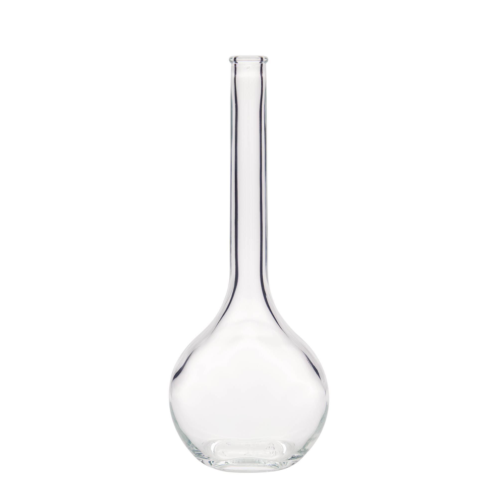 500 ml glass bottle 'Contessa', oval, opening: cork