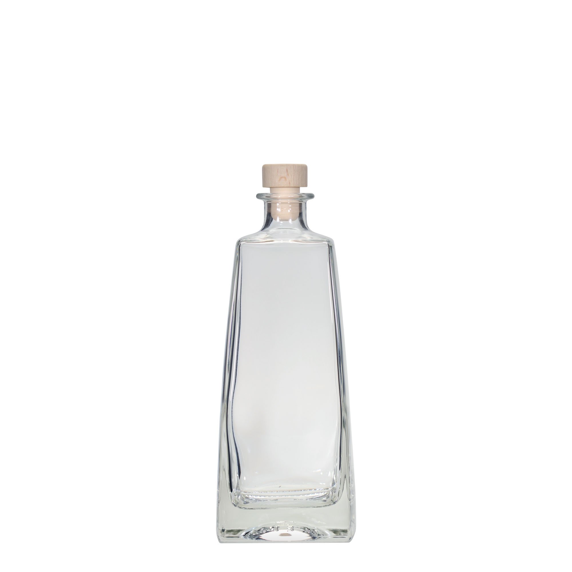 700 ml glass bottle 'Timmy', rectangular, closure: cork