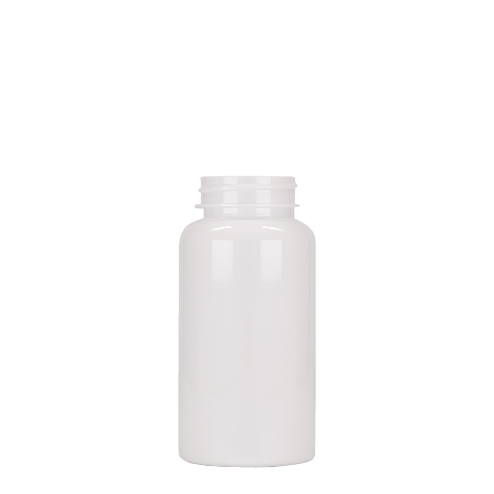 150 ml PET container, plastic, white, opening: 38/400 150 ml PET container, plastic, white, opening: 38/400