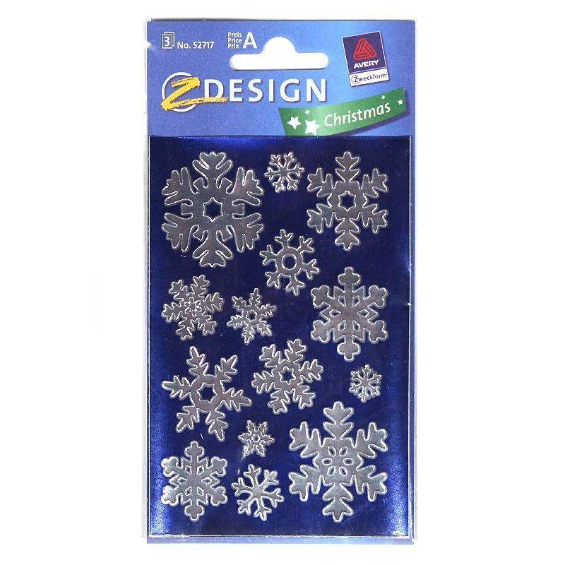Zweckform Stickers 'Snowflakes', paper, silver Zweckform Stickers 'Snowflakes', paper, silver
