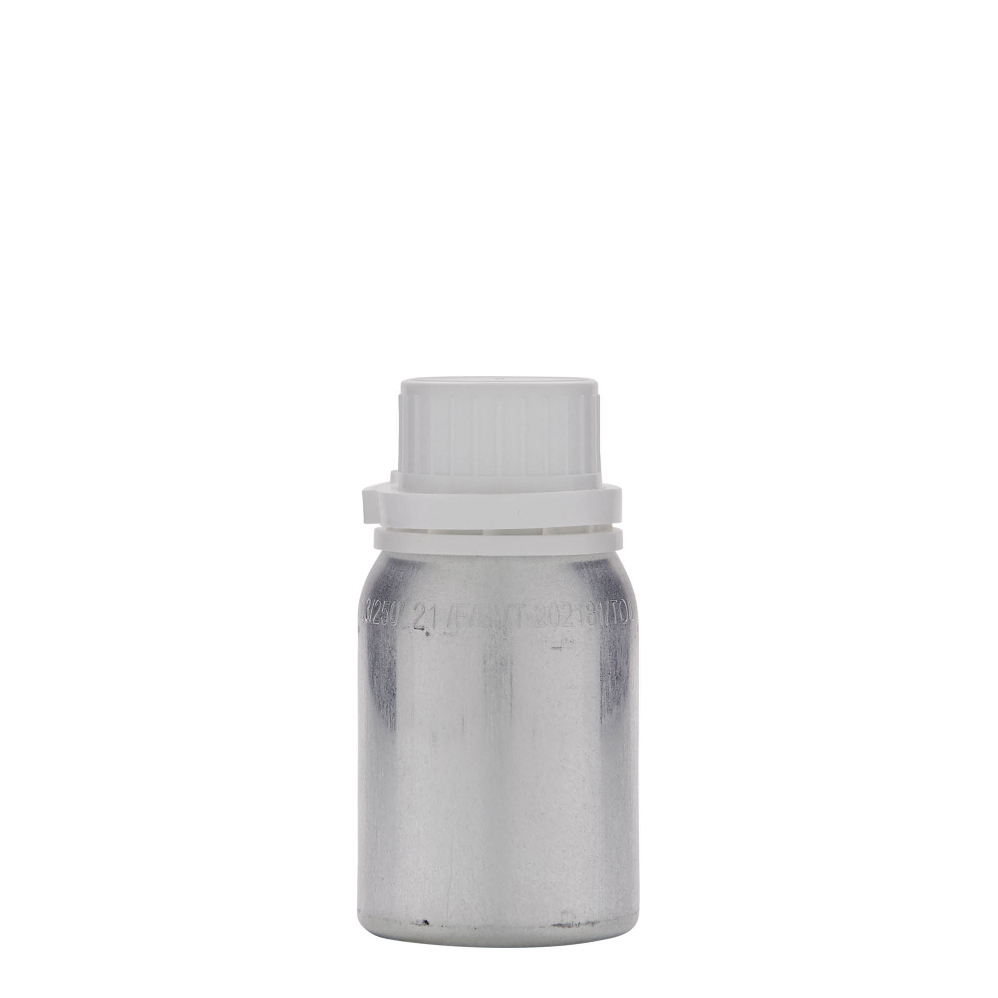 125 ml aluminium bottle, metal, silver, opening: DIN 32