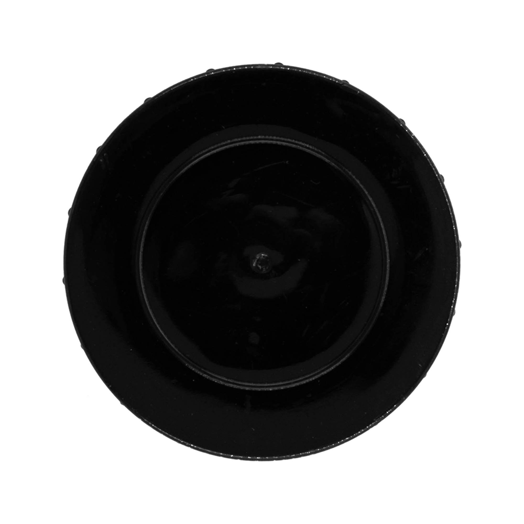Screw cap, PP plastic, black, for opening: DIN 68 Screw cap, PP plastic, black, for opening: DIN 68