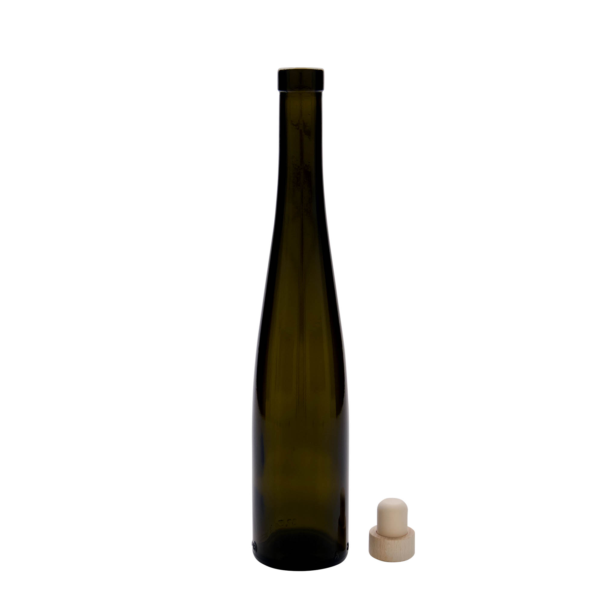 375 ml glass bottle 'Weinschlegel', antique green, opening: cork