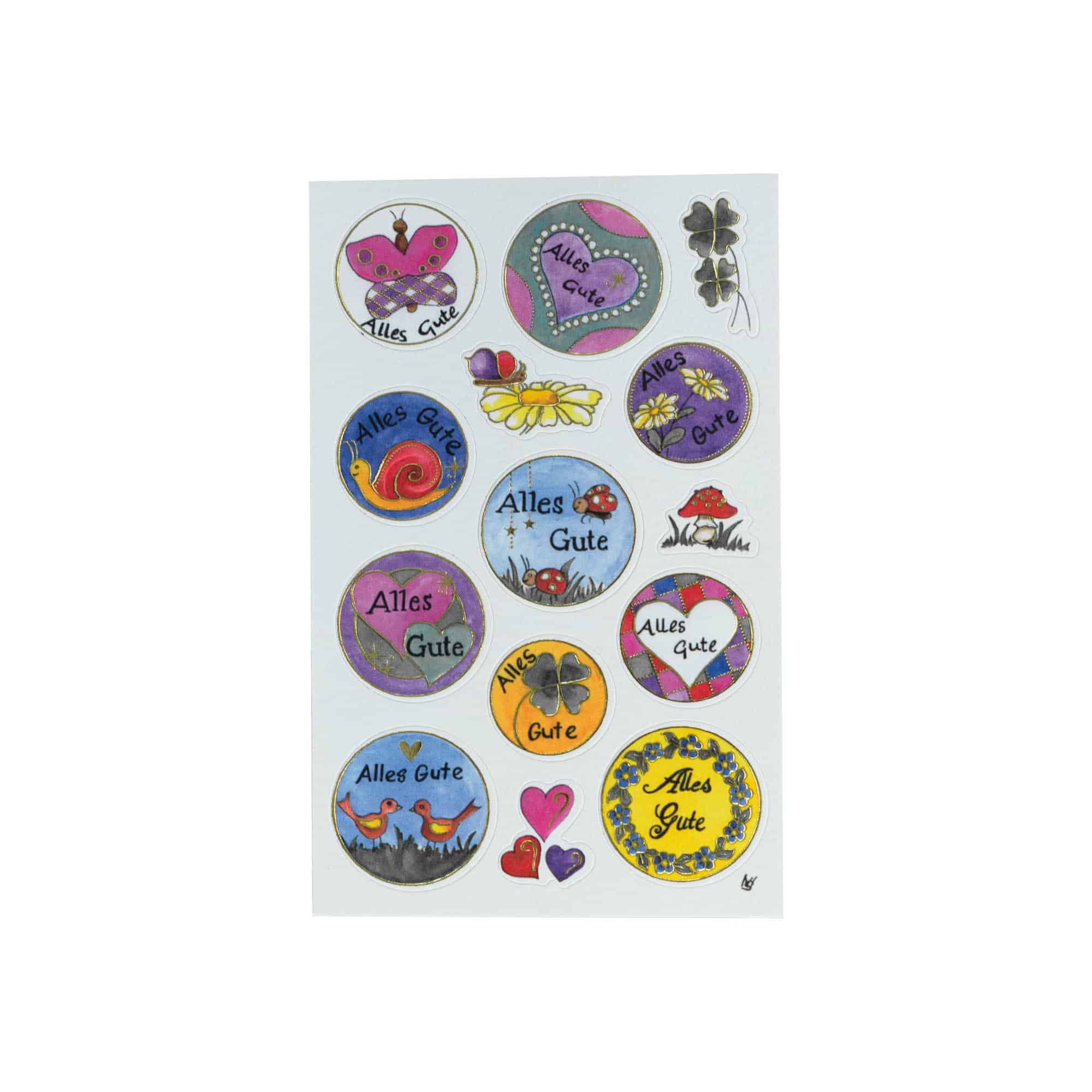 Zweckform Sticker ‘All the Best’, multicoloured