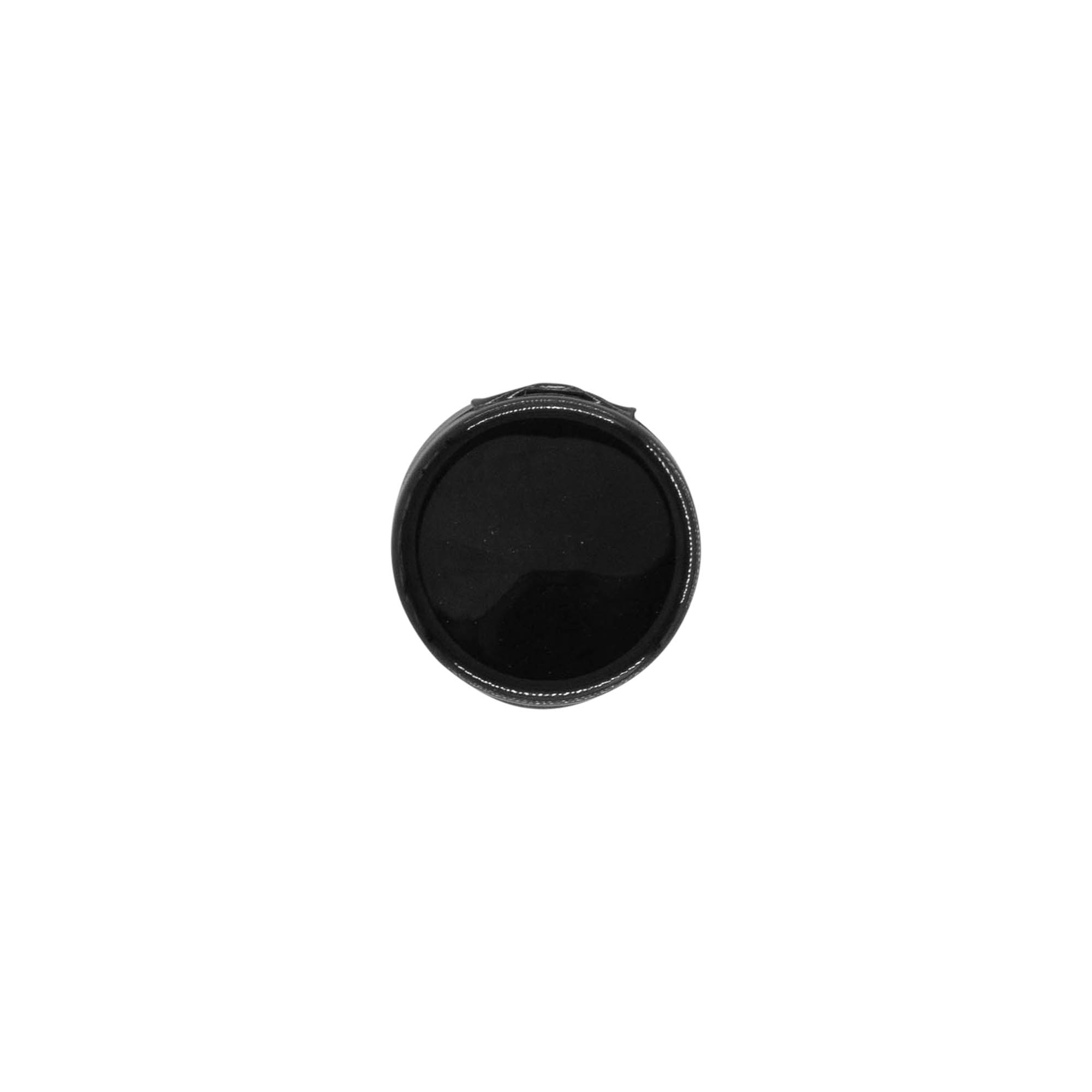 Hinged screw cap, PP plastic, black, for opening: 20/410