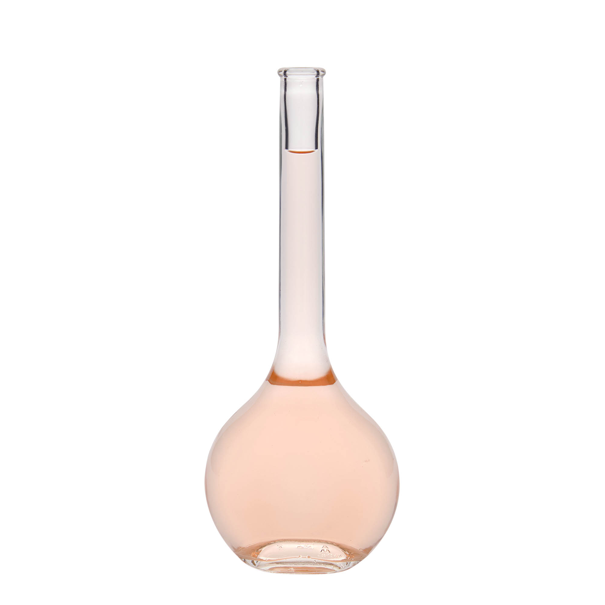 500 ml glass bottle 'Contessa', oval, opening: cork
