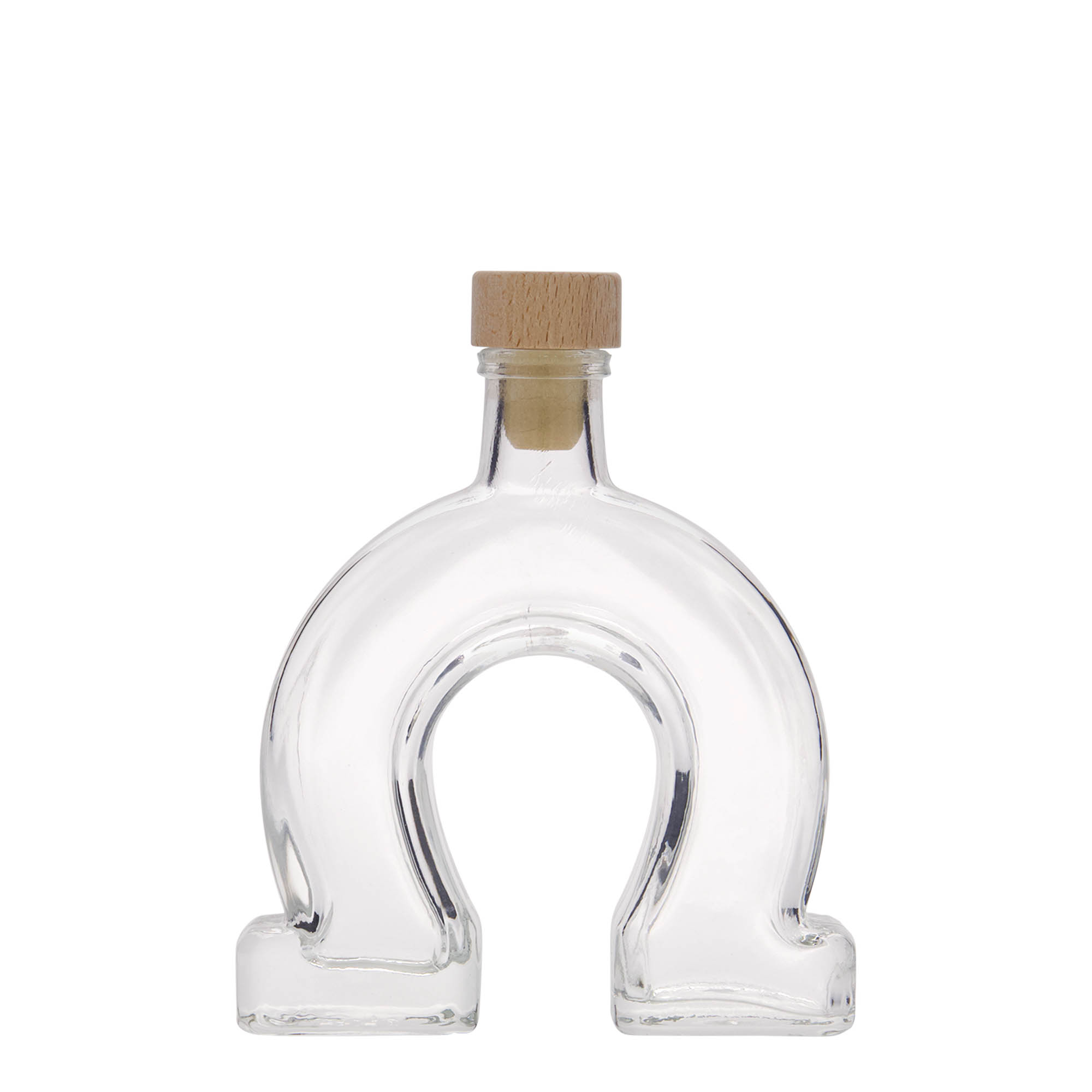 100 ml glass bottle 'Horseshoe', opening: cork 100 ml glass bottle 'Horseshoe', opening: cork