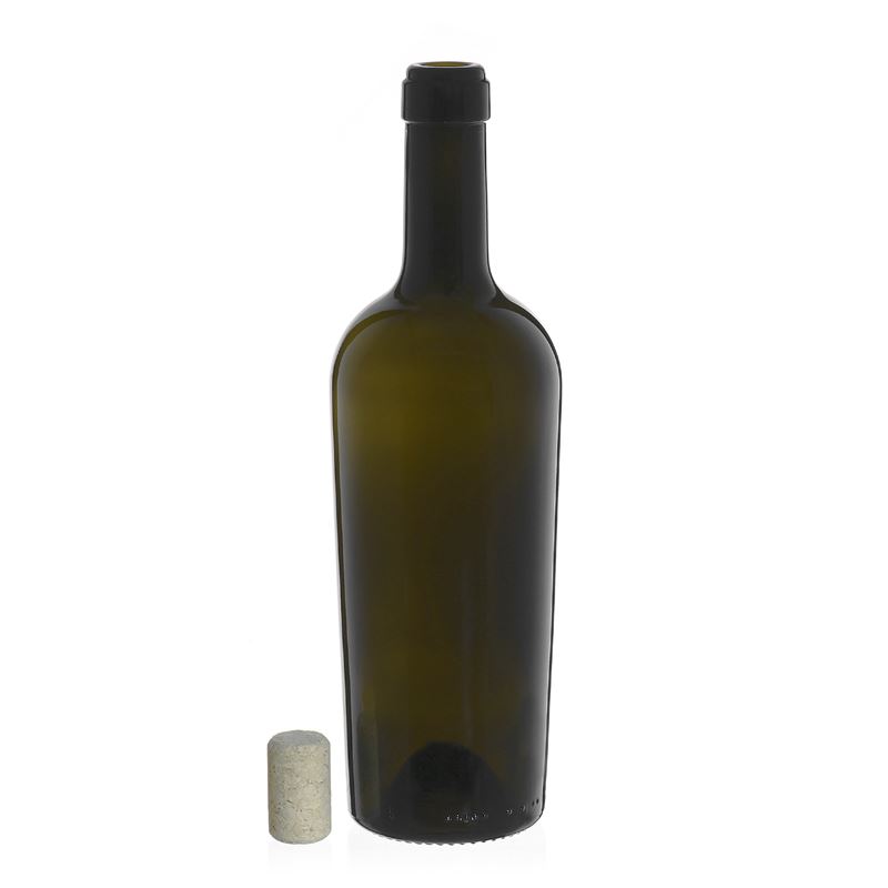 750 ml wine bottle 'Imperiale', antique green, neck: cork