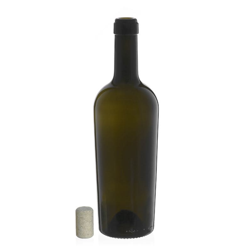 750 ml wine bottle ‘Imperiale’, antique green, neck: cork