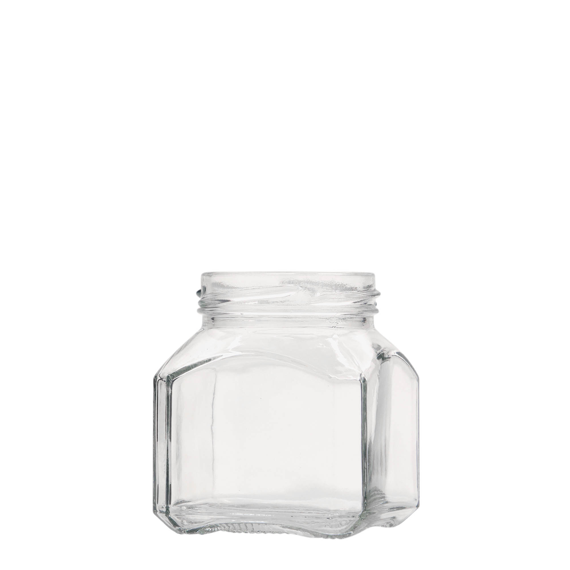 212 ml square glass 'Milan', opening: Twist-Off (TO 58)