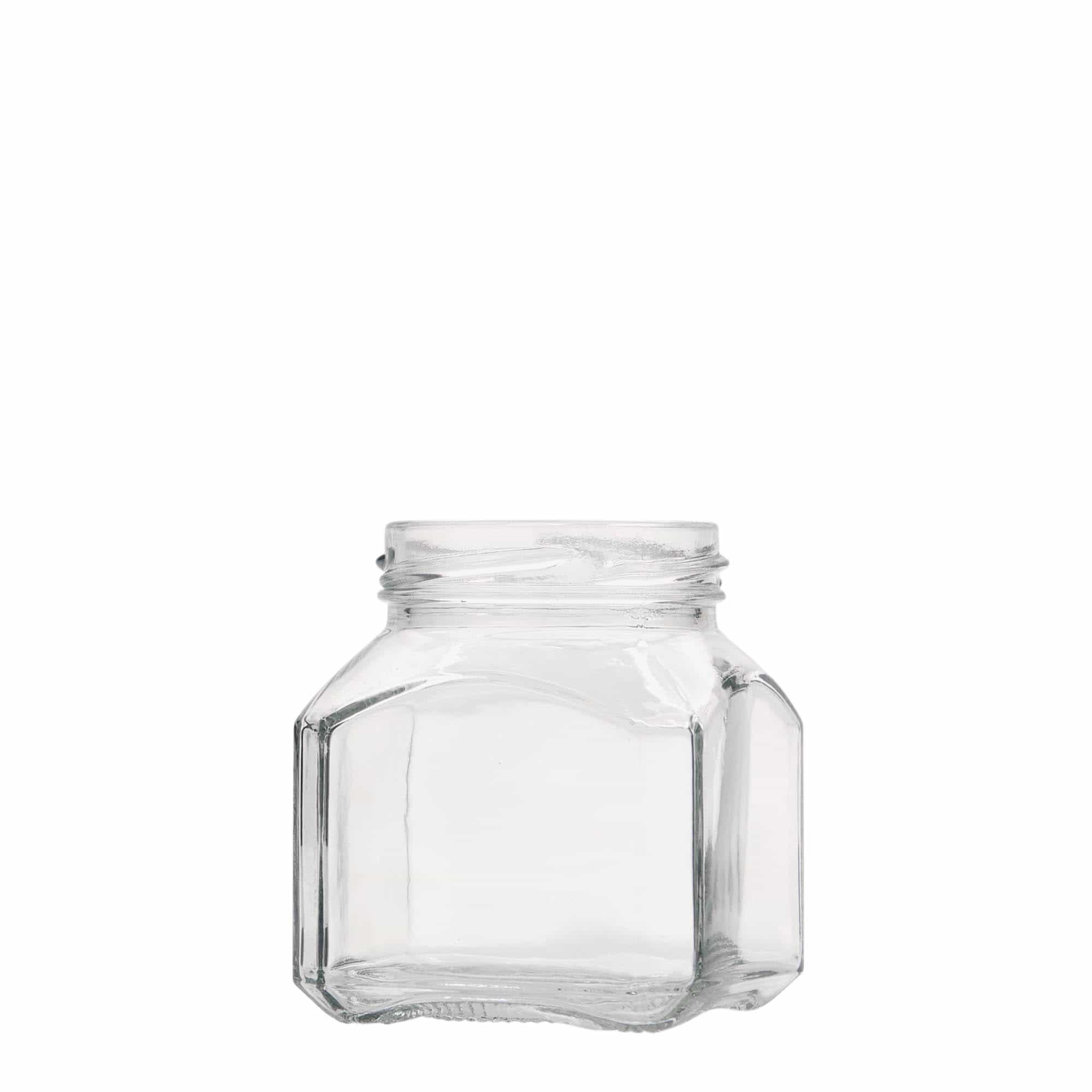 212 ml square glass ‘Milan’, opening: Twist-off (TO 58)