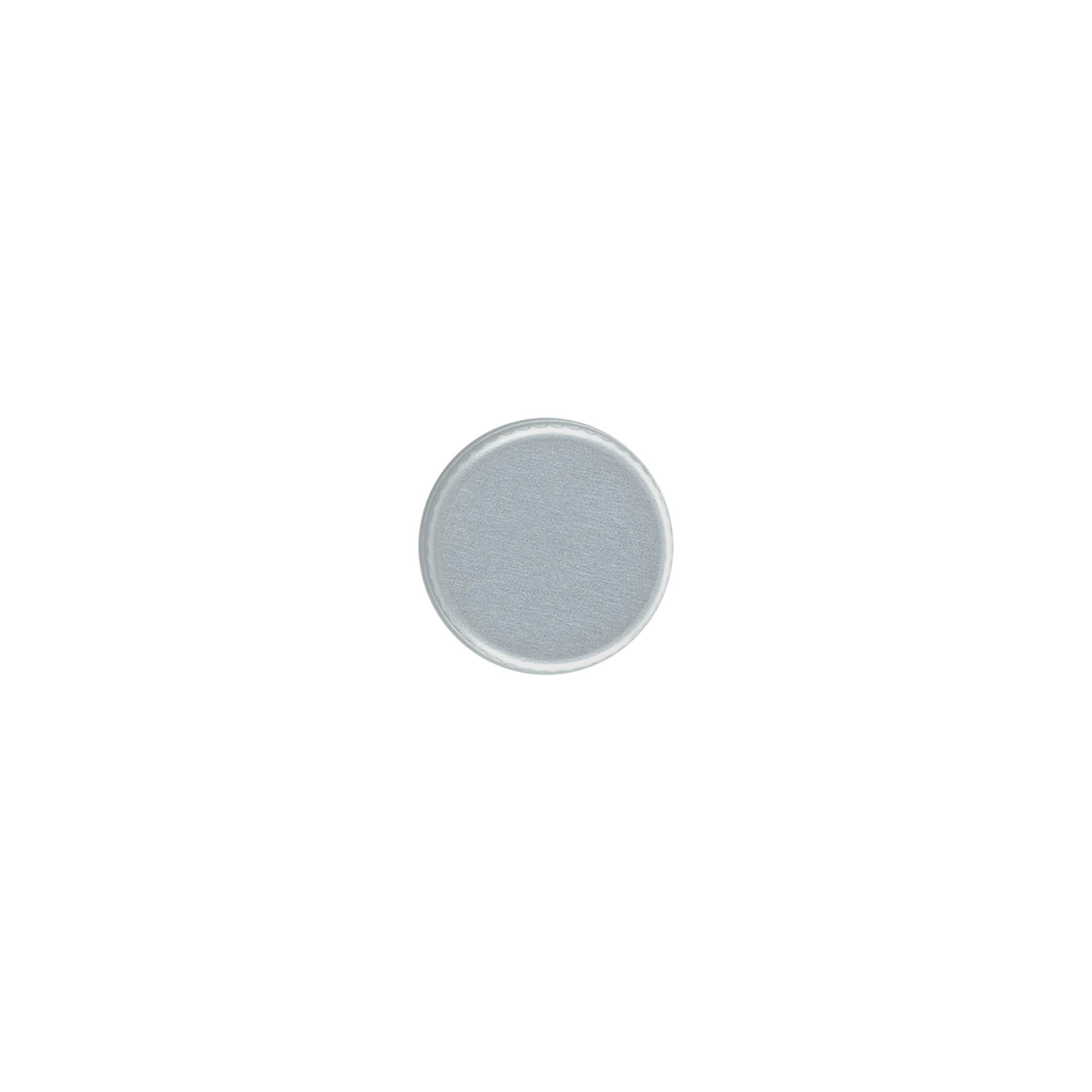 Screw cap, metal, silver, for opening: PP 18