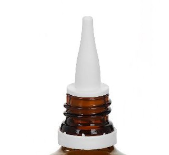 Screw cap with applicator, PE plastic, white, for opening: DIN 18 Screw cap with applicator, PE plastic, white, for opening: DIN 18