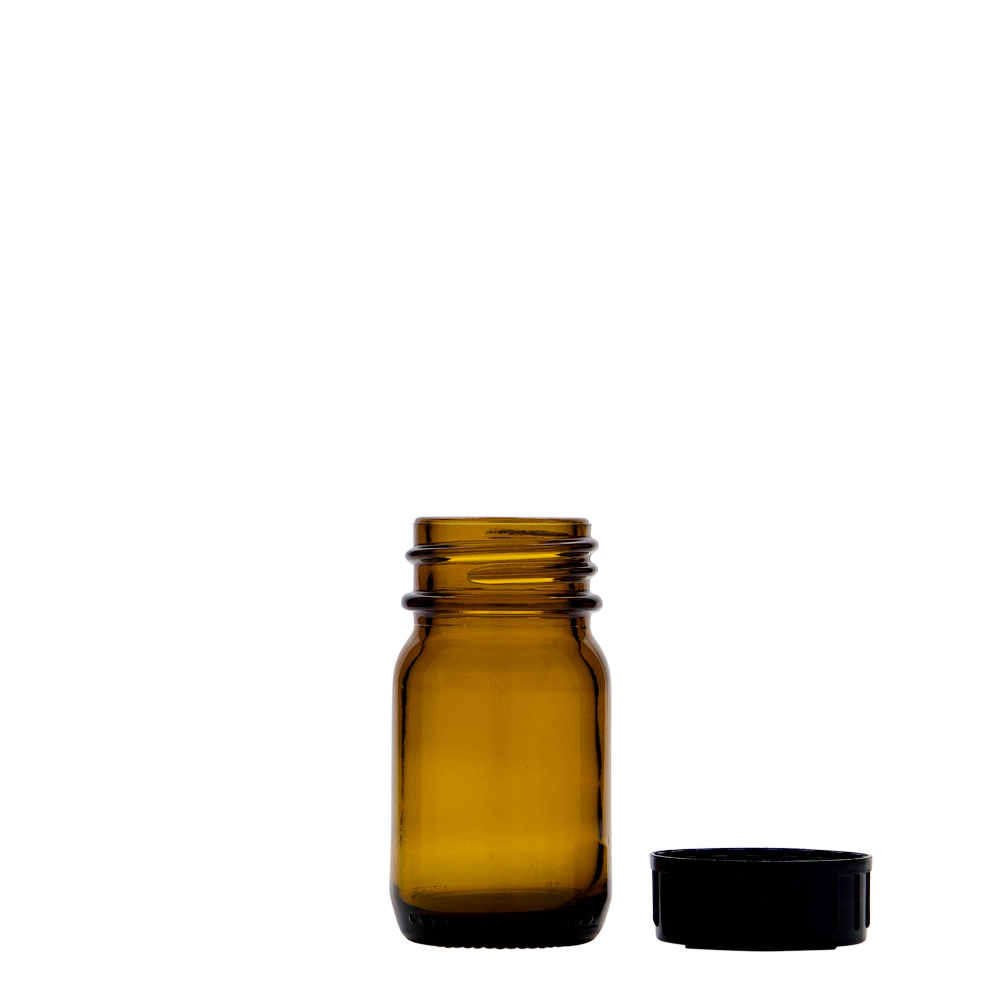 30 ml wide-neck glass, brown, opening: DIN 32