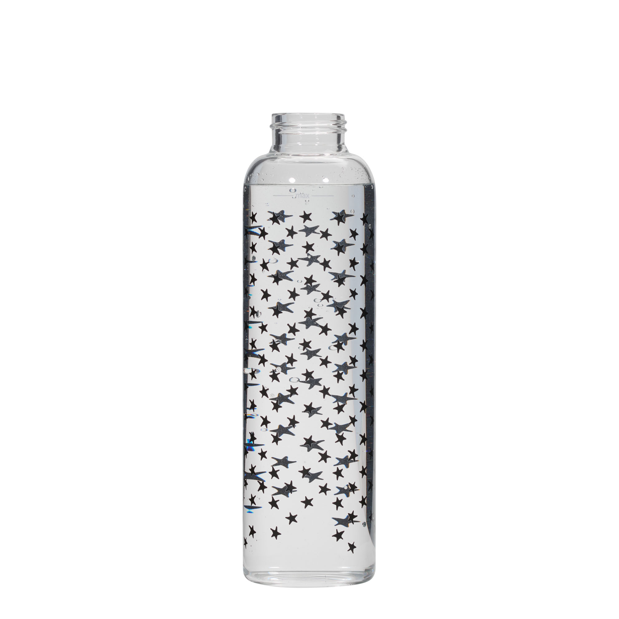 500 ml water bottle 'Perseus', print: black stars, closure: screw cap 500 ml water bottle 'Perseus', print: black stars, closure: screw cap