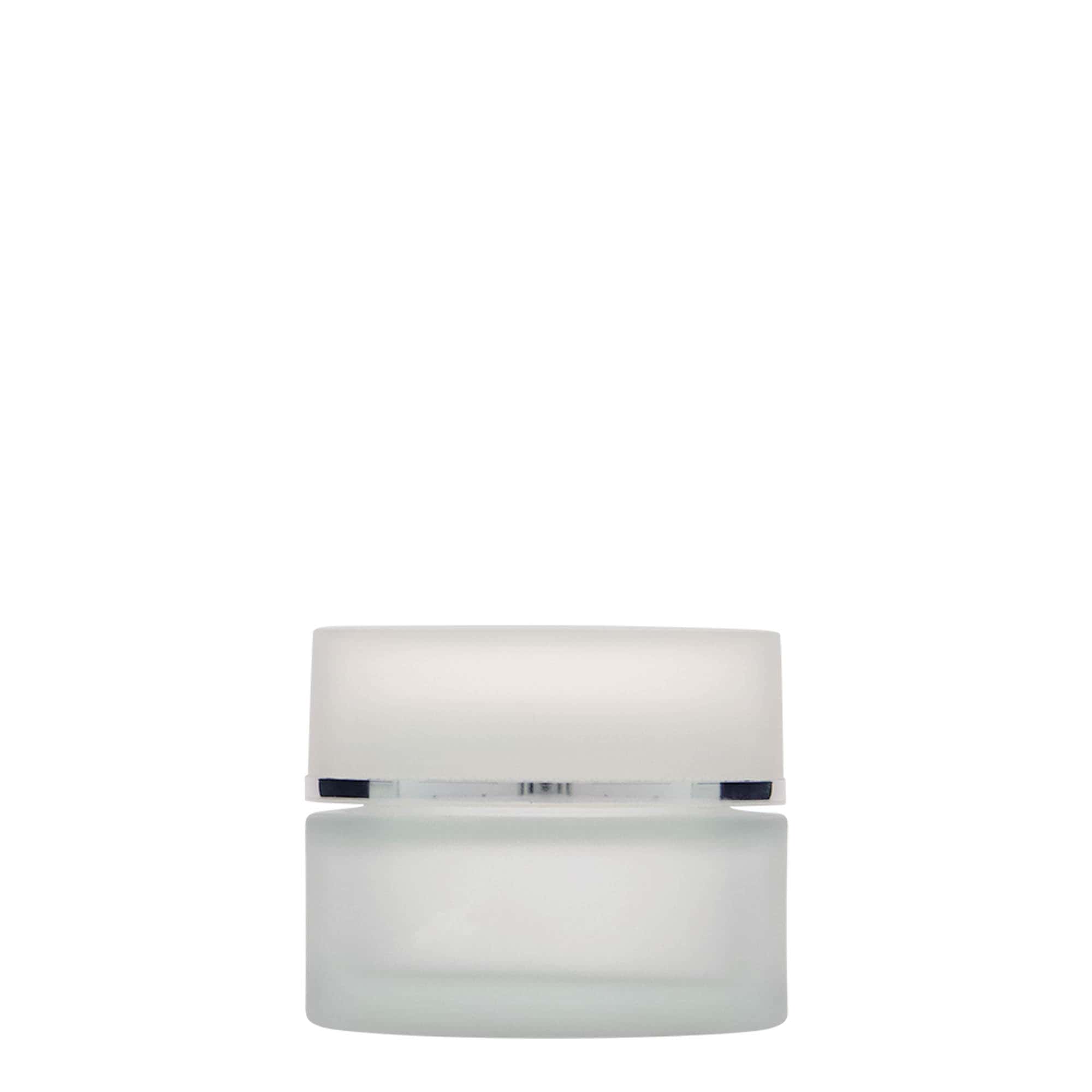 50 ml jar ‘Platinum Edition’, glass, frosted, opening: screw cap