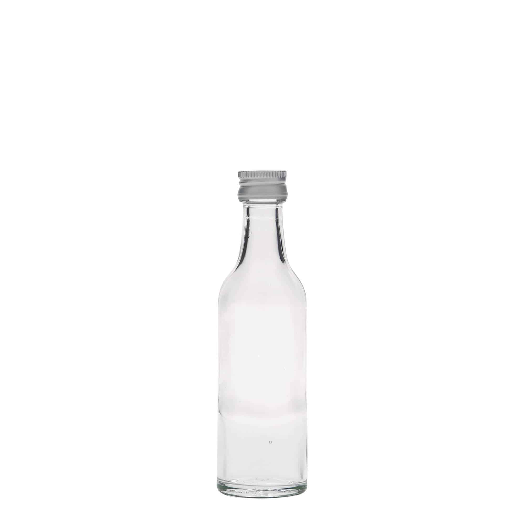 50 ml glass bottle with straight neck, opening: PP 18