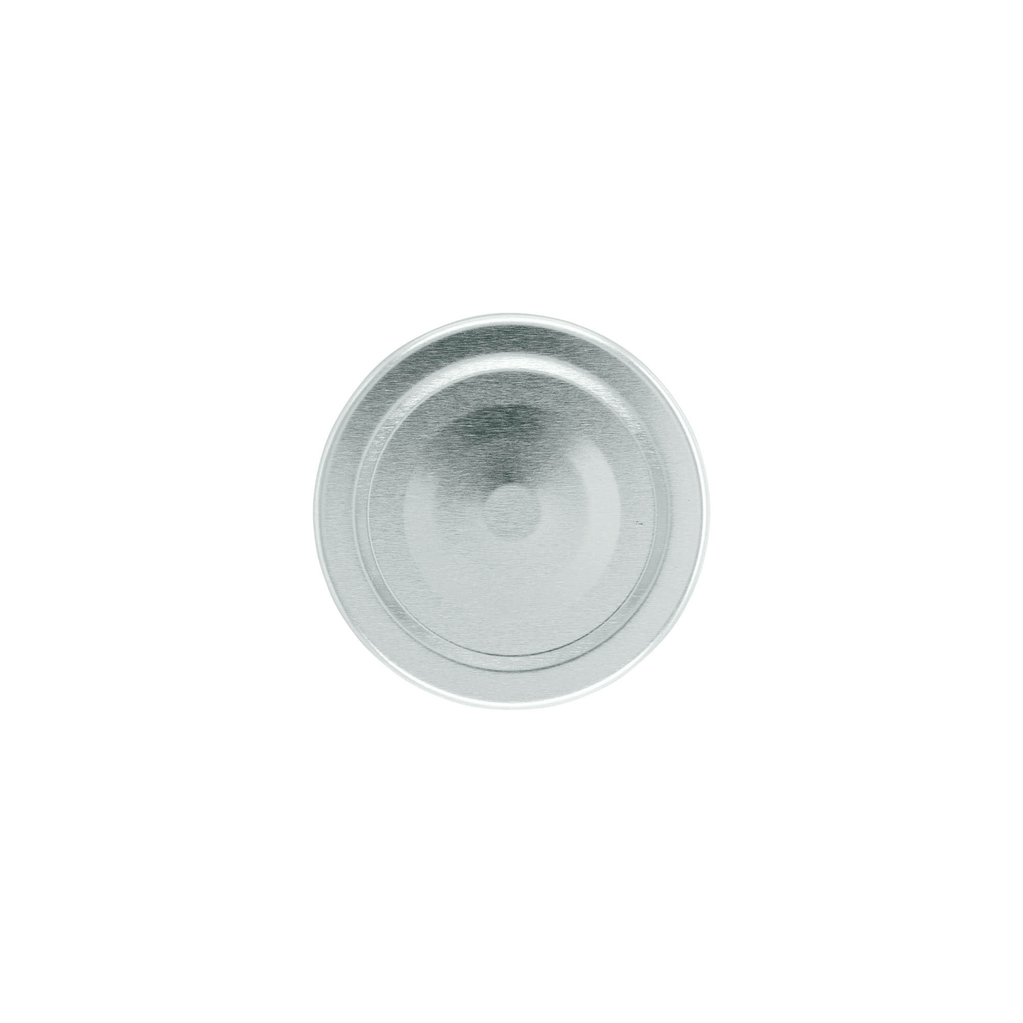 Deep twist-off cap, tinplate, silver, for opening: Deep-TO 58 Deep twist-off cap, tinplate, silver, for opening: Deep-TO 58