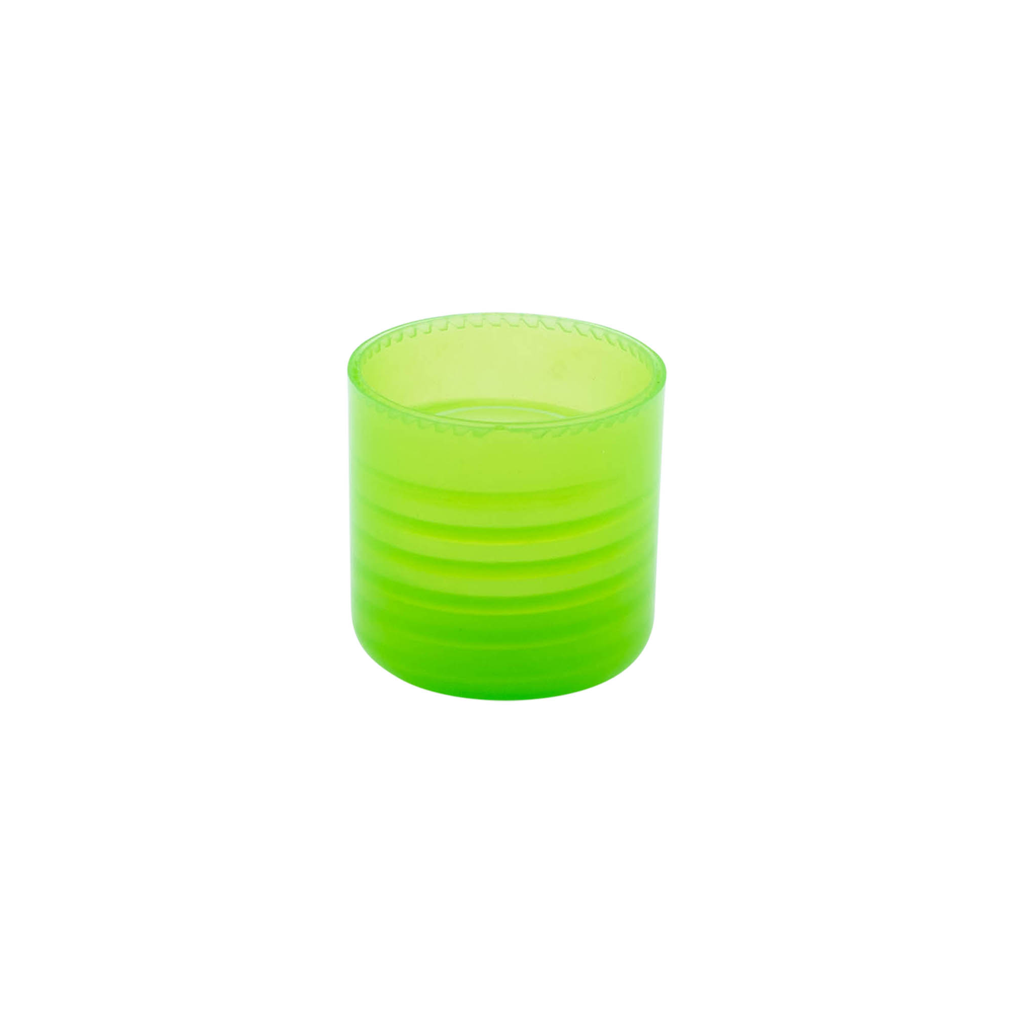 Screw cap with syringe insert, PP plastic, green, for opening: 24/410