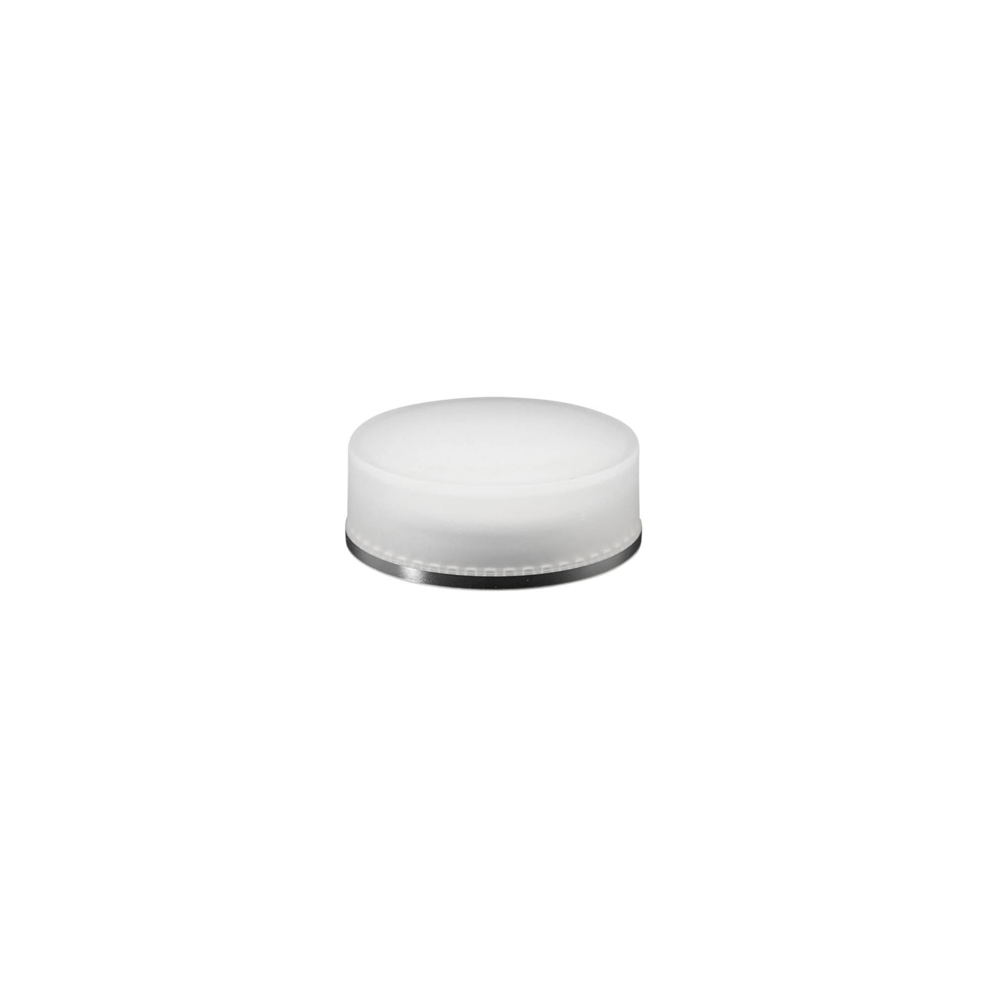 Screw cap ‘Clear/Platinum Edition’, PP plastic, white, for opening: 45/2P