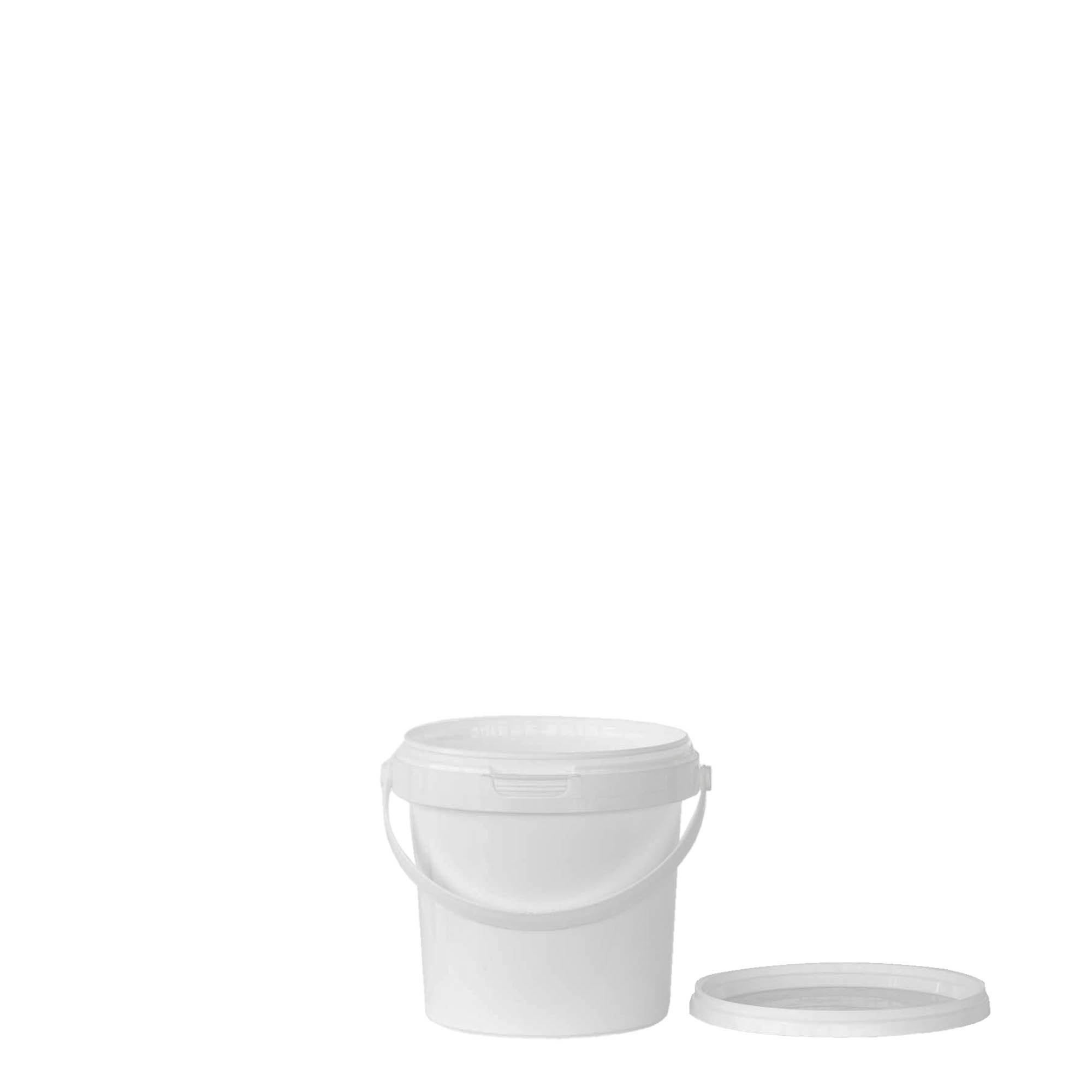 0.6 l bucket, PP plastic, white 0.6 l bucket, PP plastic, white