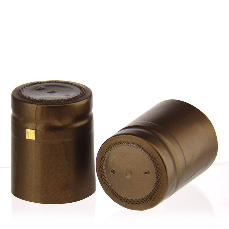 Shrink capsule 32x41, PVC plastic, ducat gold Shrink capsule 32x41, PVC plastic, ducat gold
