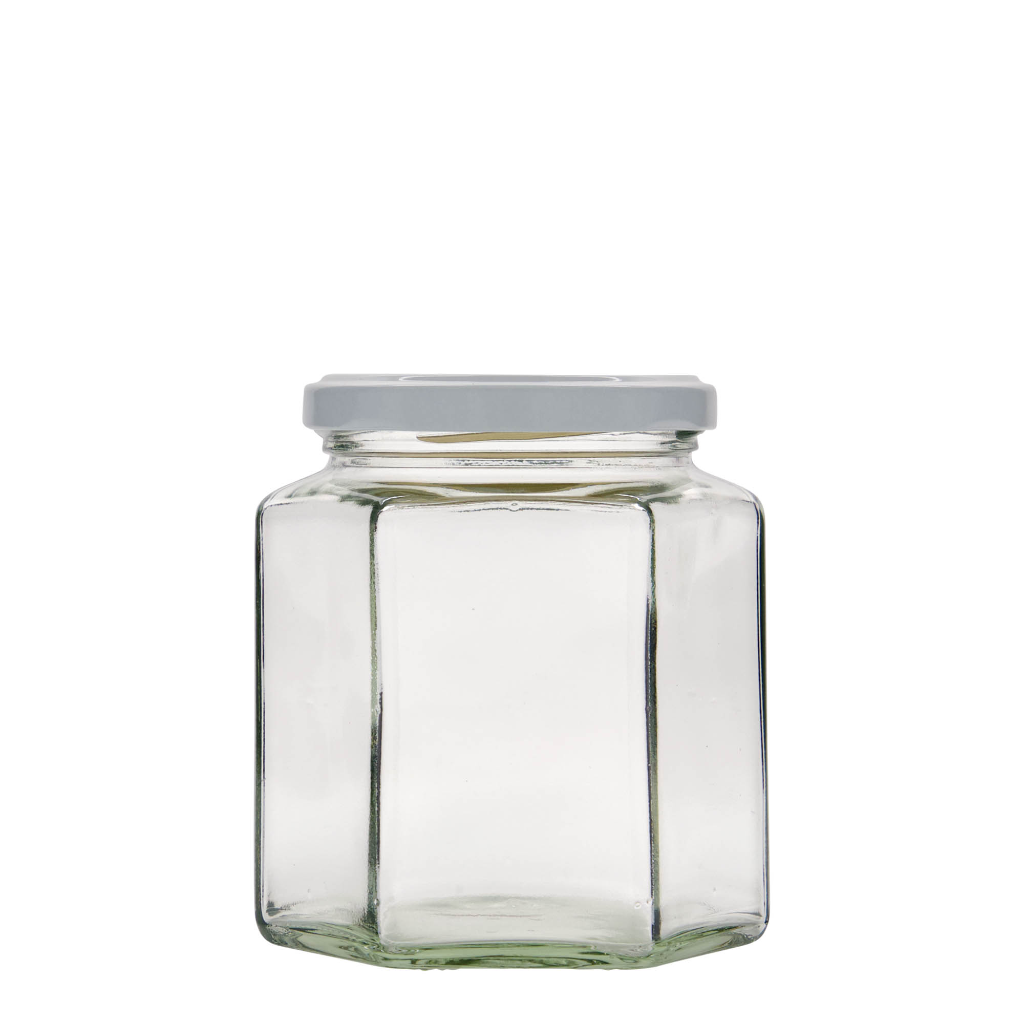 390 ml hexagonal jar, opening: twist-off (TO 70)