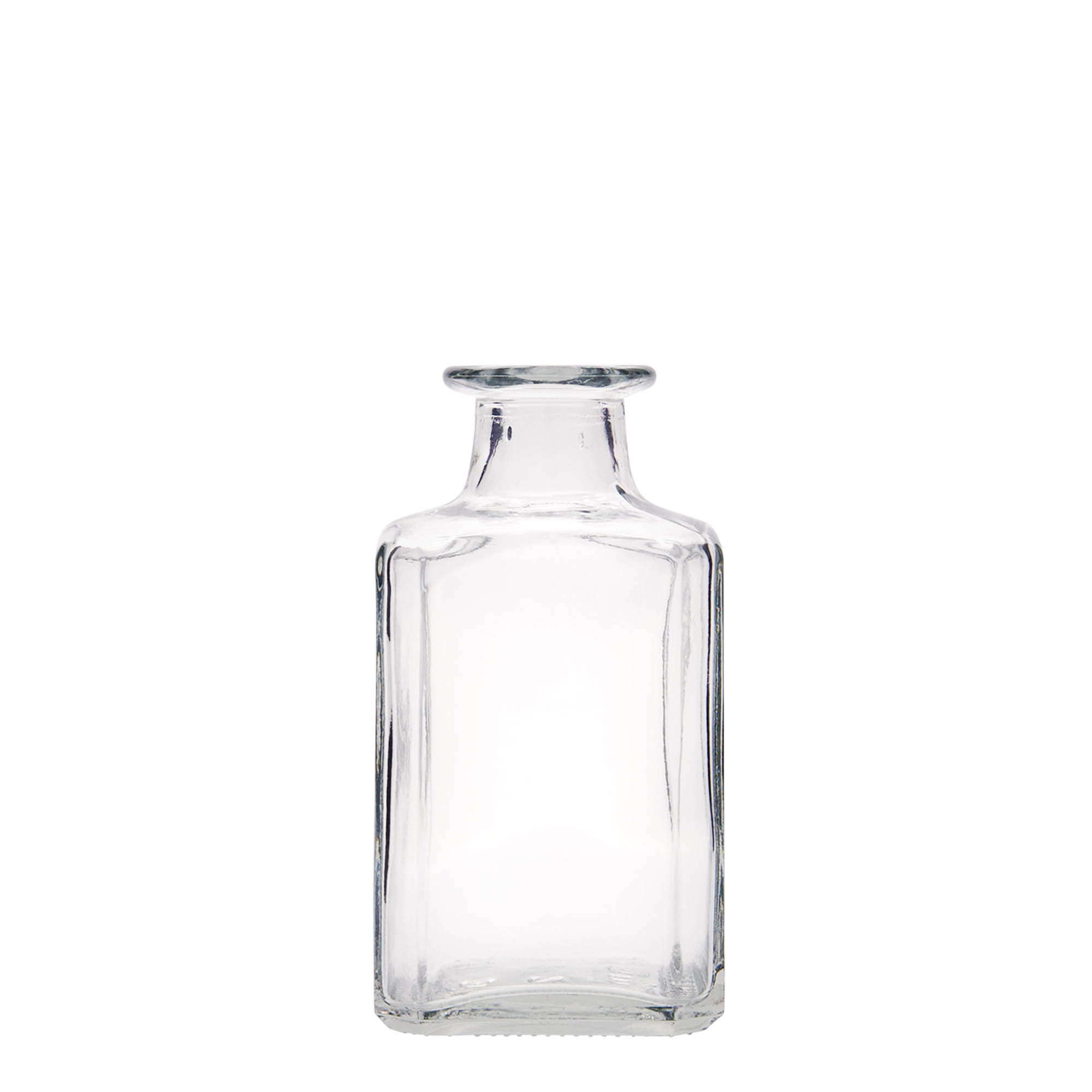 250 ml glass bottle 'Torben', square, opening: cork