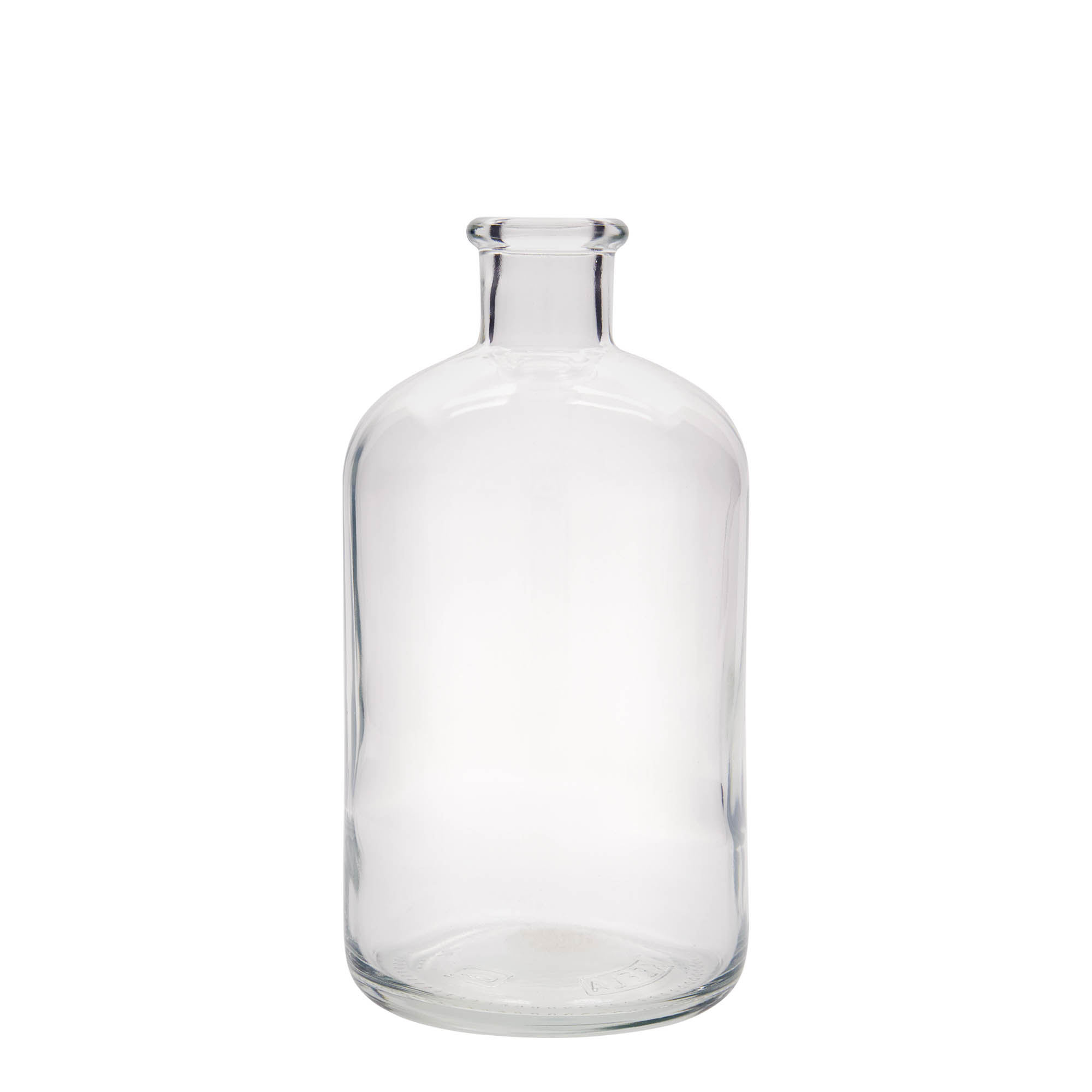 1,000 ml glass apothecary bottle, closure: cork 1,000 ml glass apothecary bottle, closure: cork