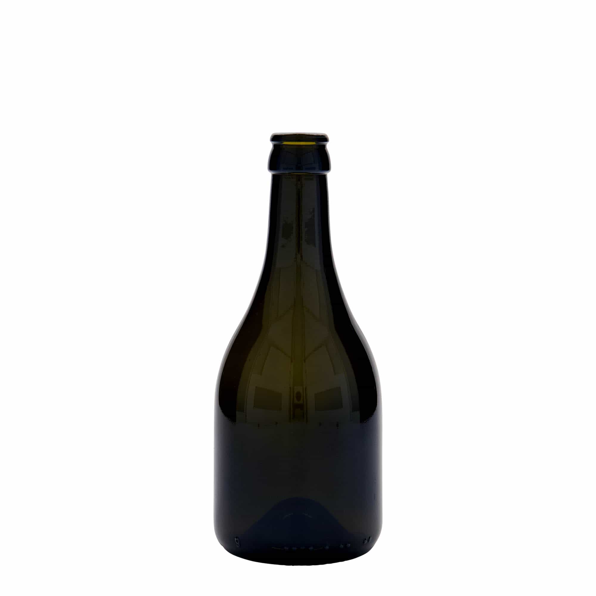 330 ml beer bottle ‘Horta’, glass, antique green, opening: crown cap