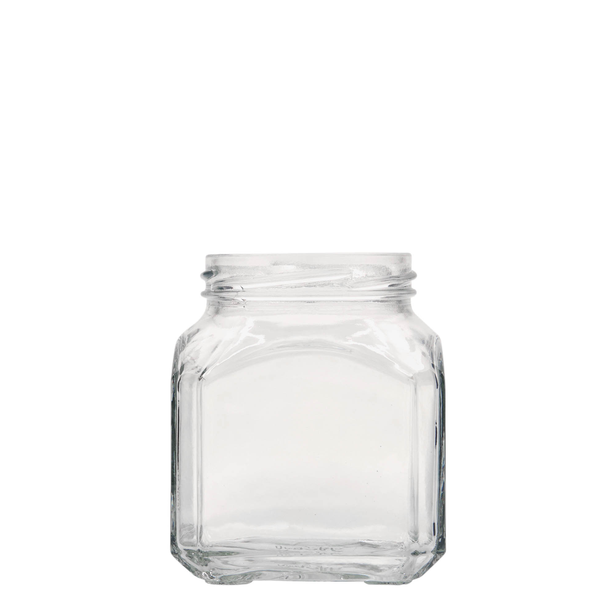 314 ml square glass 'Milan', opening: Twist-Off (TO 63)