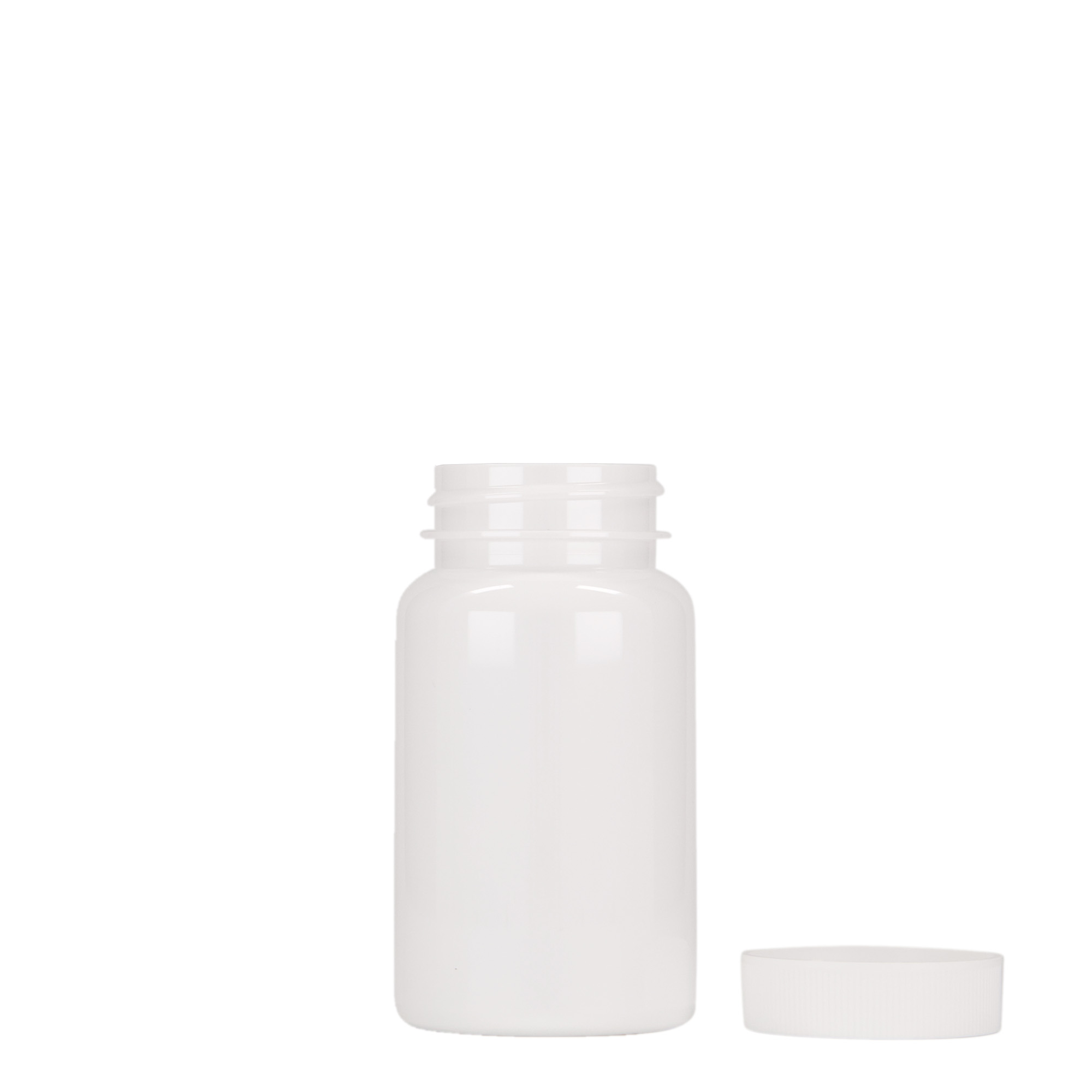 100 ml PET container, plastic, white, opening: 38/400 100 ml PET container, plastic, white, opening: 38/400
