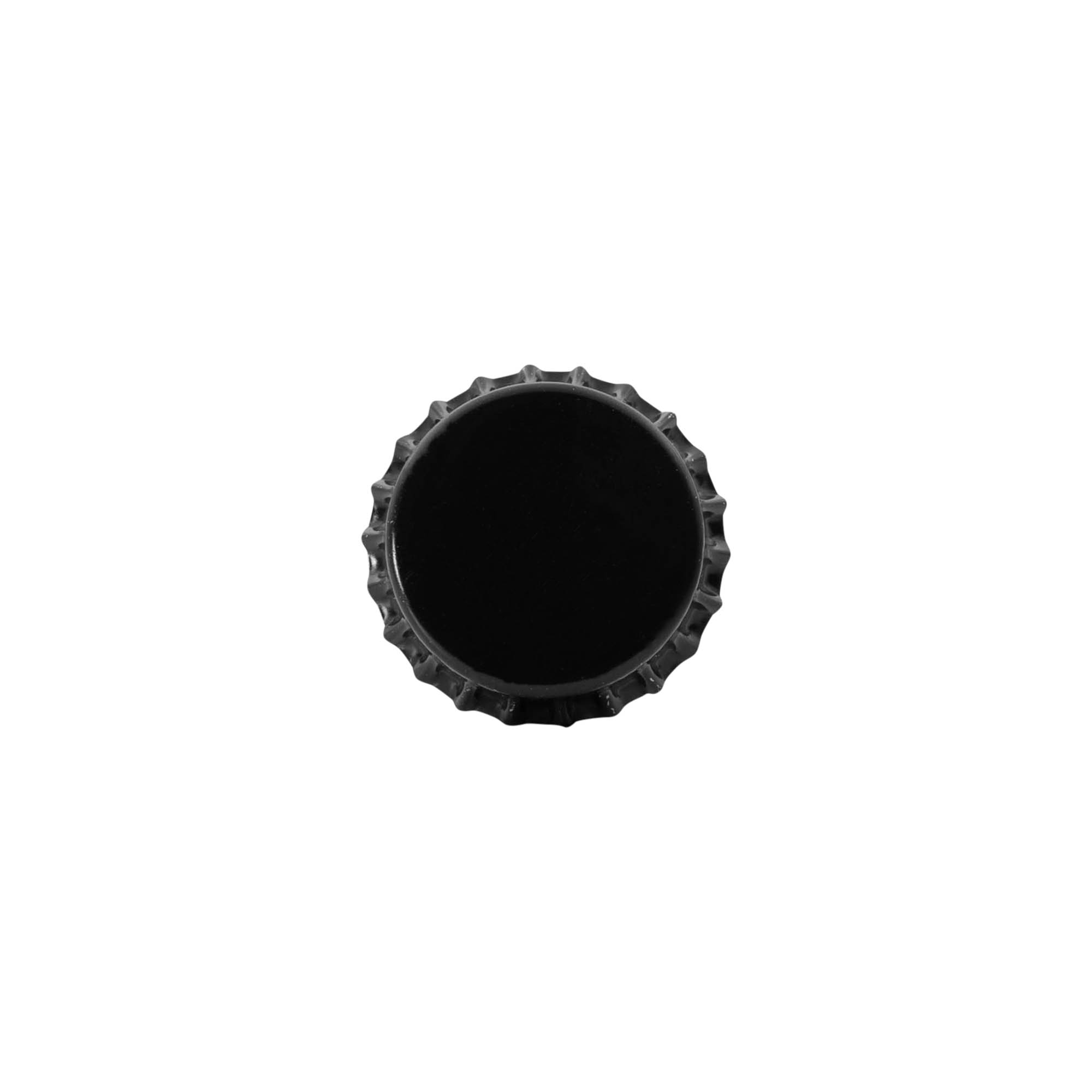 Crown caps 29 mm, metal, black Crown caps 29 mm, metal, black