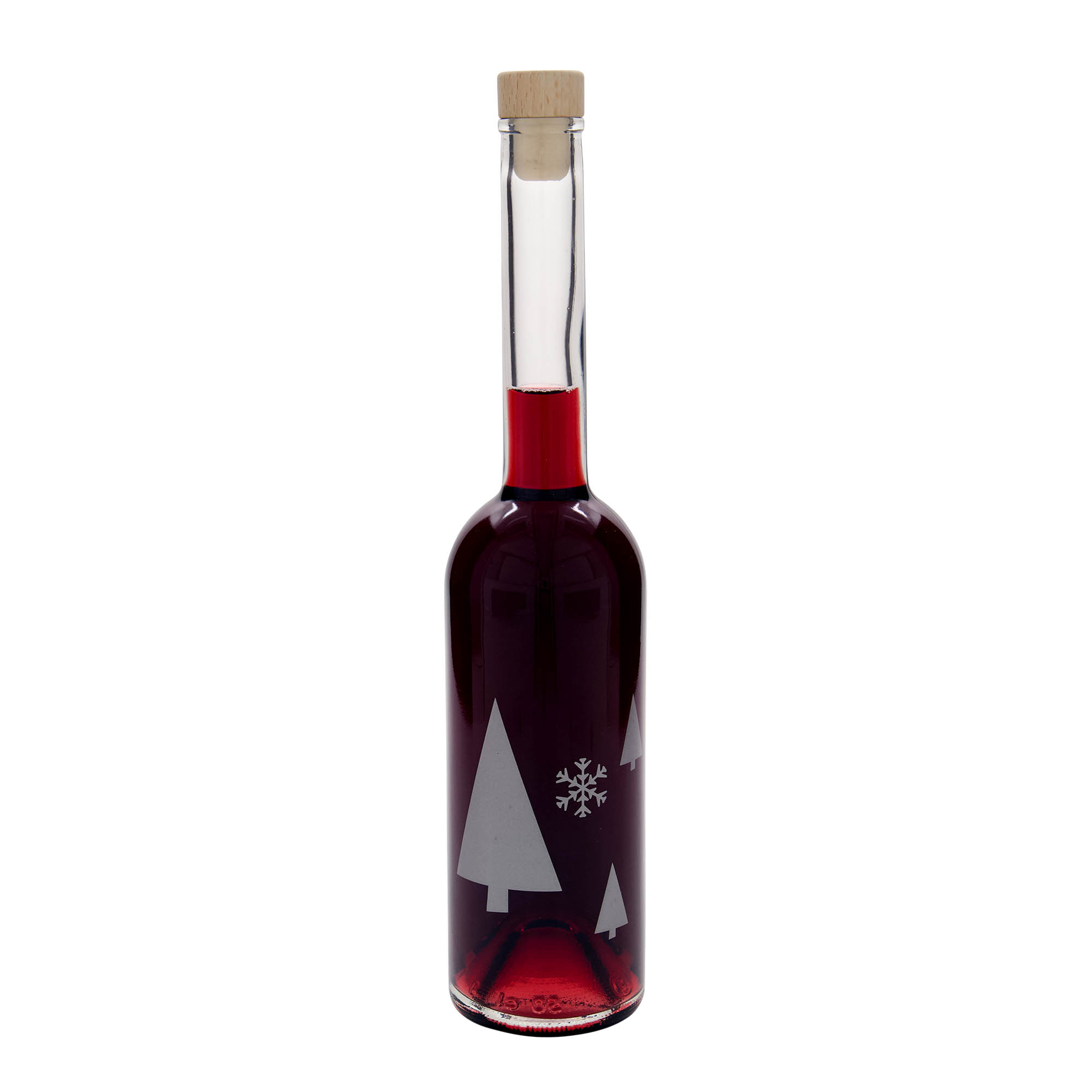 500 ml glass bottle 'Opera', design: snowflakes, opening: cork 500 ml glass bottle 'Opera', design: snowflakes, opening: cork