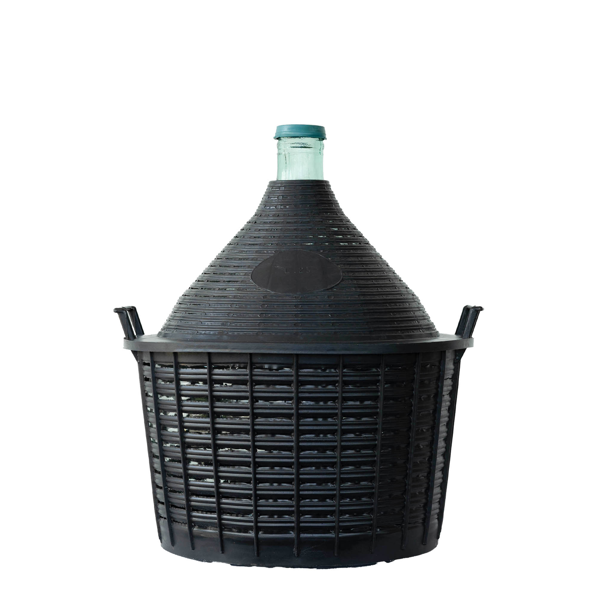 25 l balloon bottle narrow neck, glass, opening: slip lid