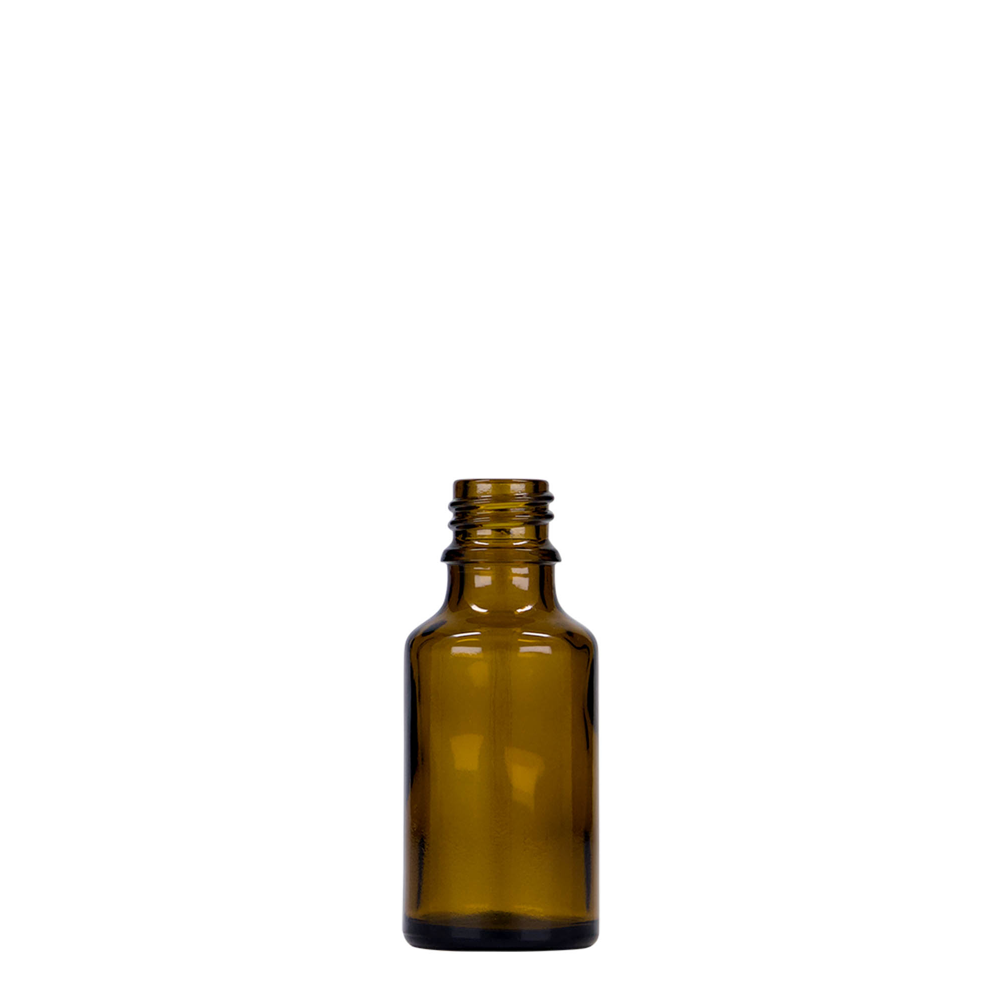 25 ml medical bottle, glass, brown, opening: DIN 18