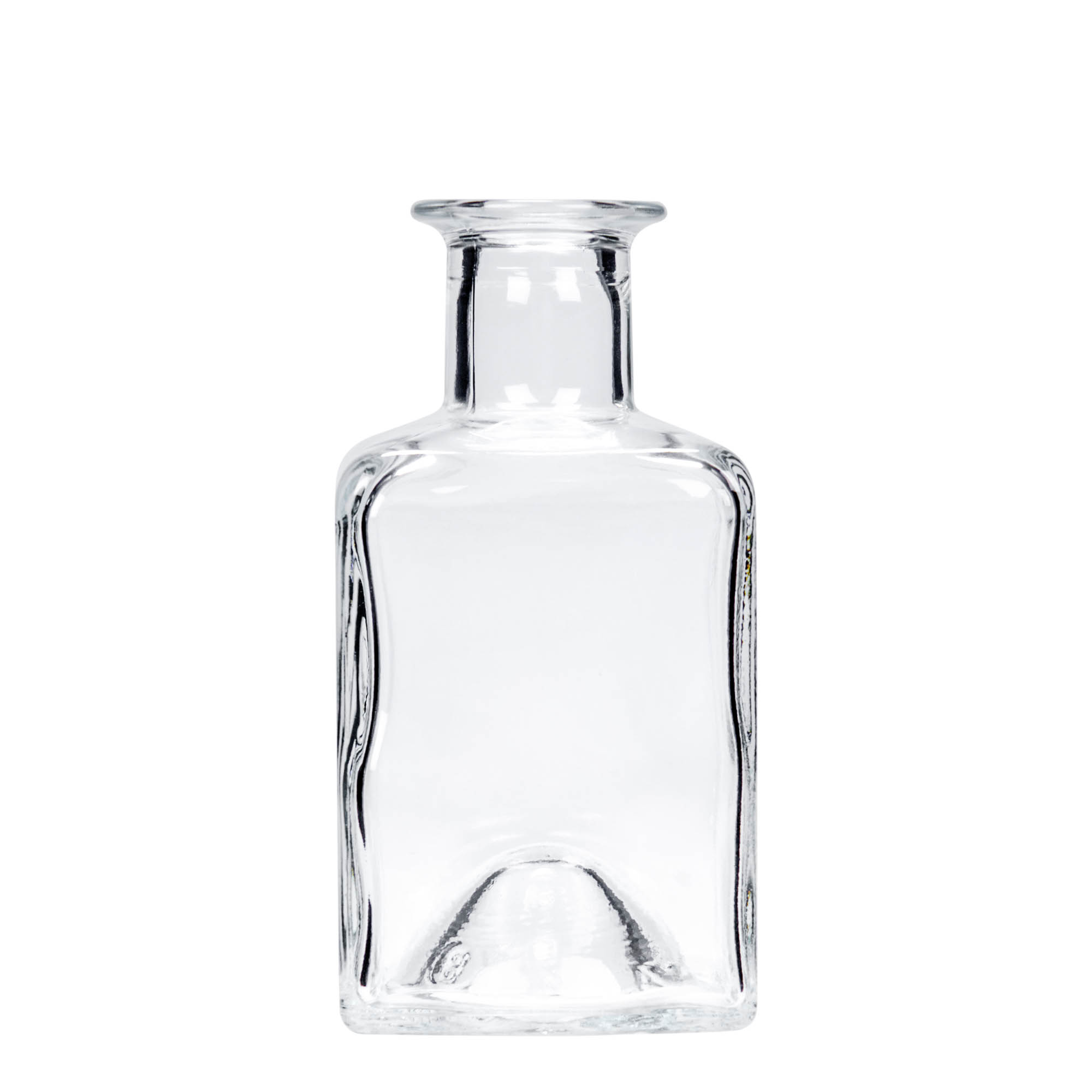 200 ml glass bottle 'Kubica', square, opening: cork 200 ml glass bottle 'Kubica', square, opening: cork