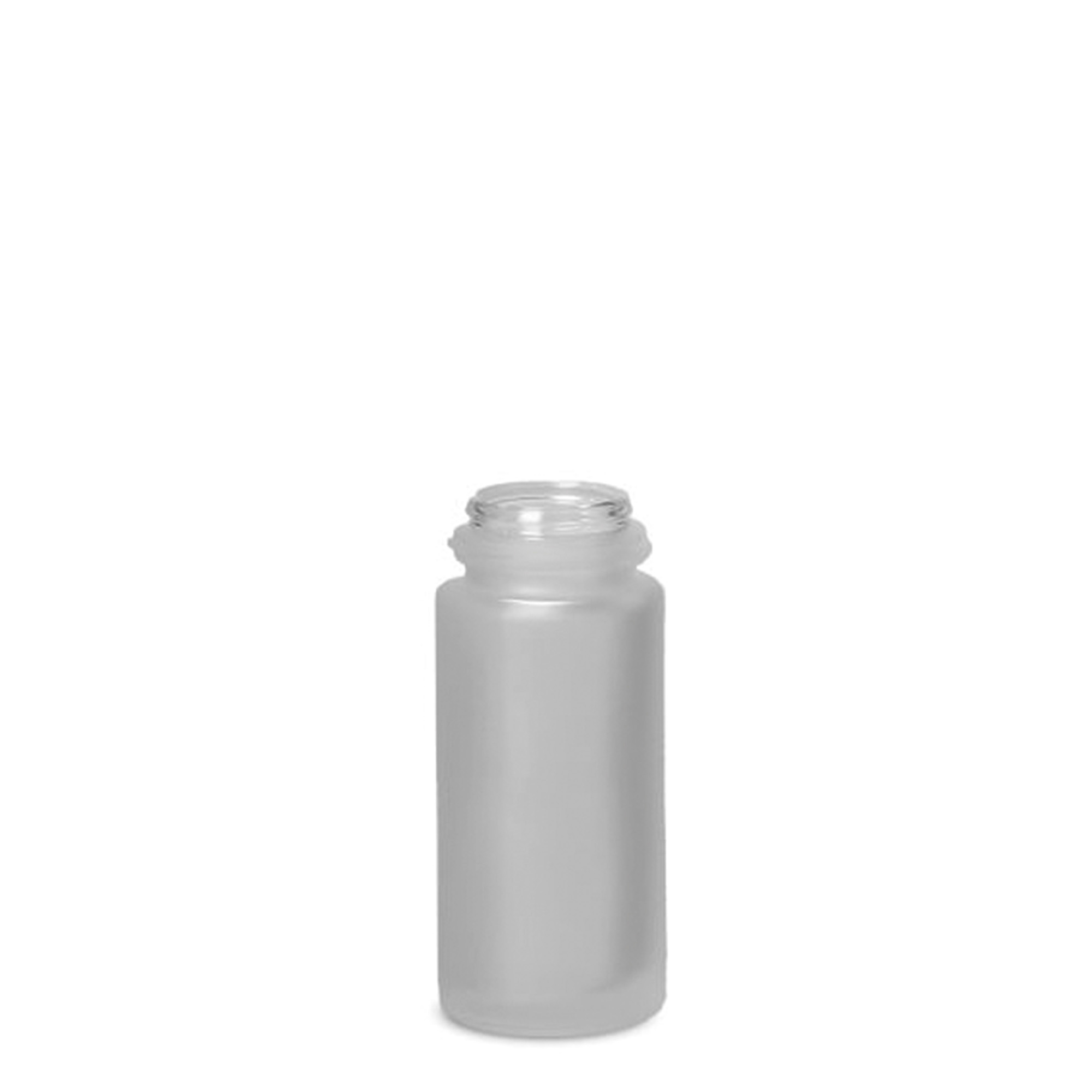 50 ml roll-on bottle, glass, frosted, neck: screw cap
