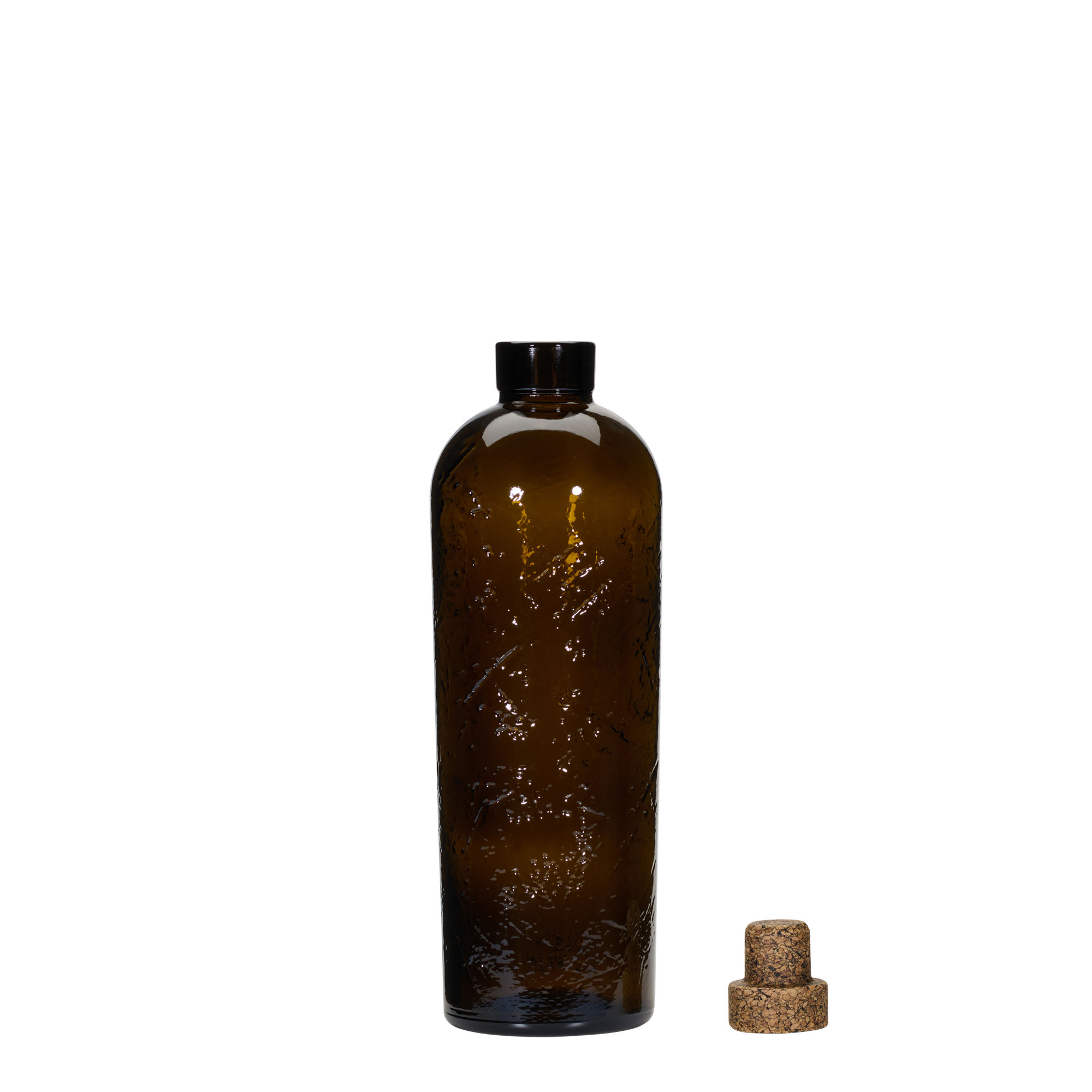 700 ml Wildly Crafted glass bottle 'Natural', brown, mouth: cork 700 ml Wildly Crafted glass bottle 'Natural', brown, mouth: cork