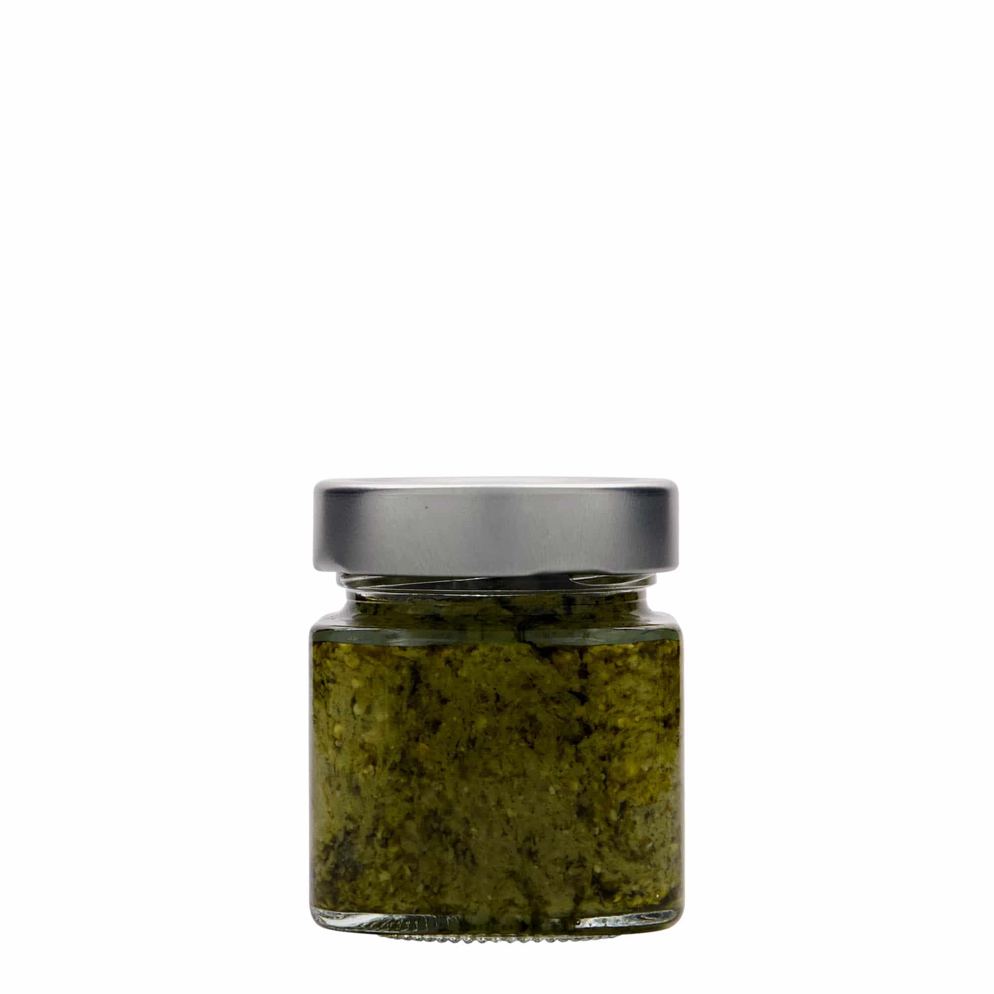 156 ml square glass ‘Funny’, opening: Deep-Twist-off (DTO 58)