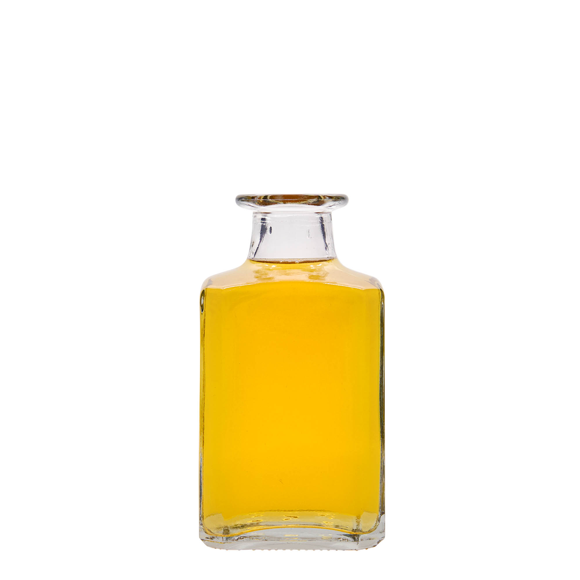 250 ml glass bottle 'Torben', square, opening: cork
