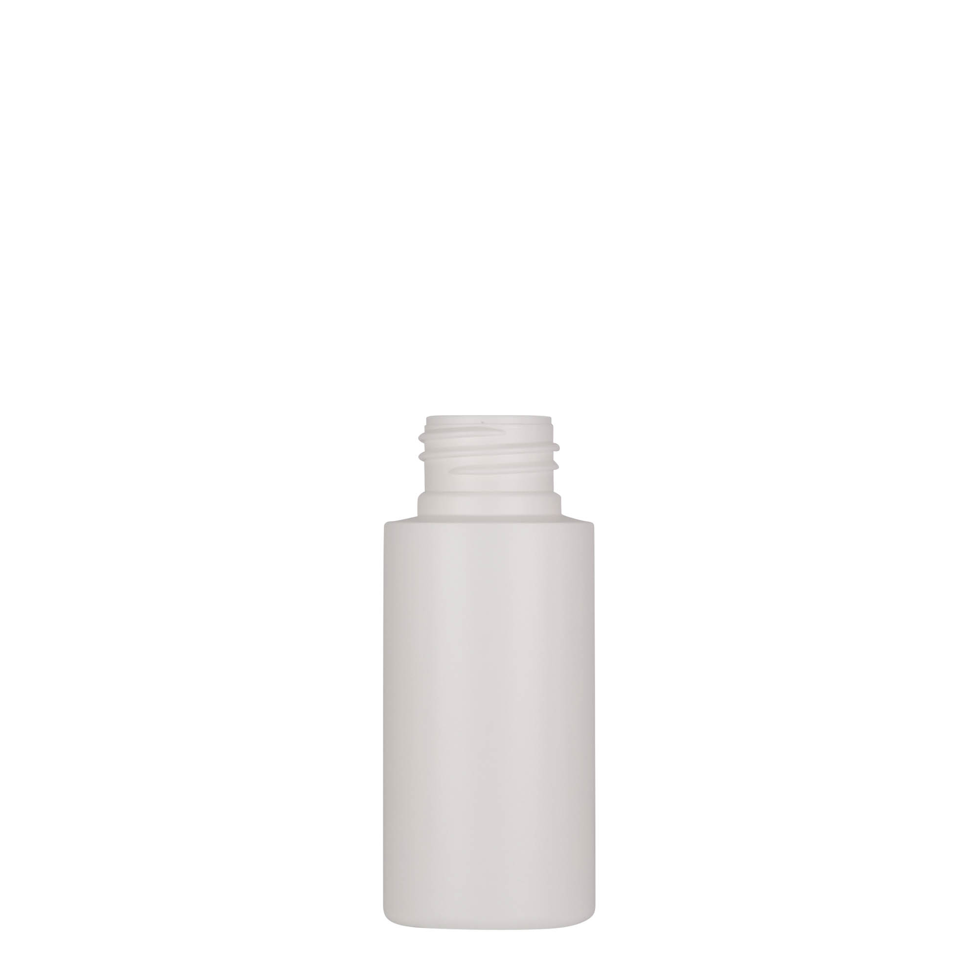 50 ml plastic bottle 'Pipe', green HDPE, white, opening: 24/410