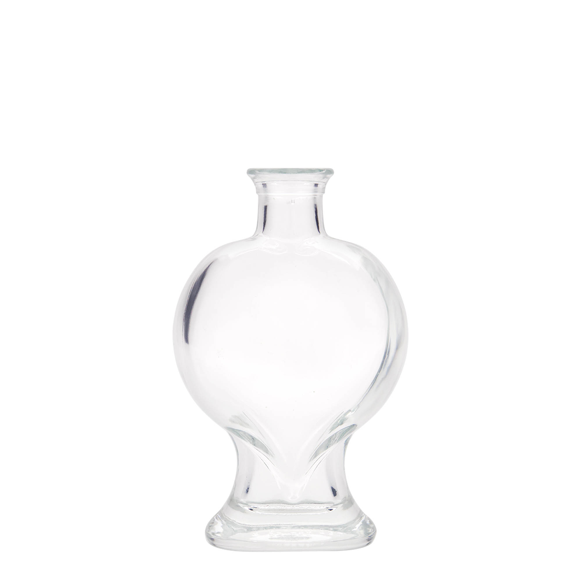 200 ml glass bottle 'Heart', opening: cork 200 ml glass bottle 'Heart', opening: cork