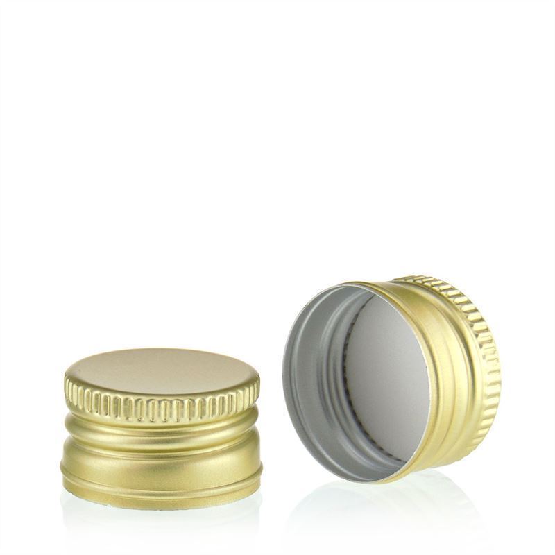 Screw cap, metal, gold, for opening: PP 28 Screw cap, metal, gold, for opening: PP 28