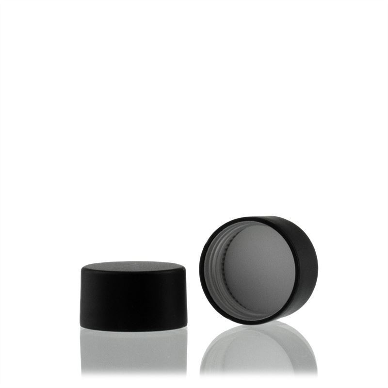 Screw cap, metal/plastic, black, for opening: PP 28 Screw cap, metal/plastic, black, for opening: PP 28