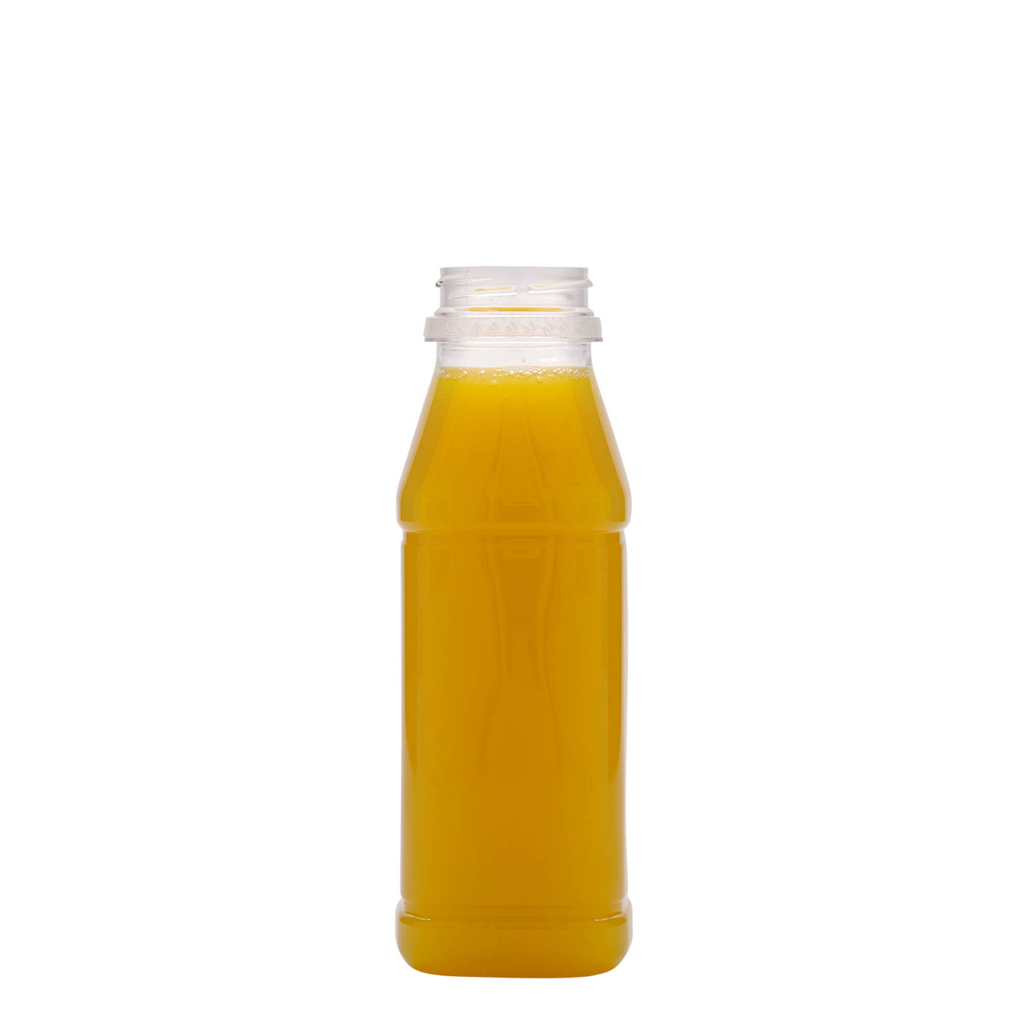 330 ml PET bottle 'Milk and Juice Carré', square, plastic, opening: 38 mm