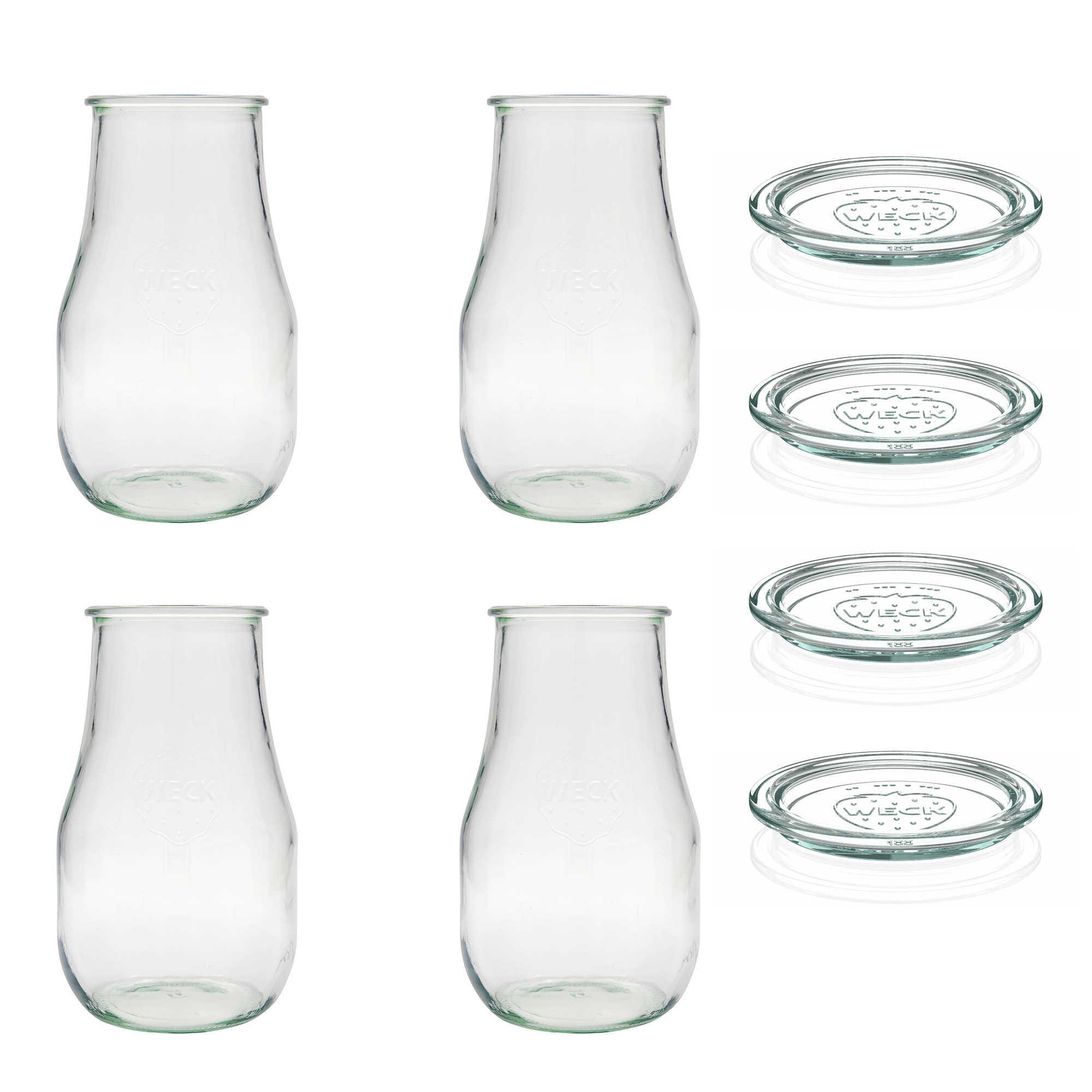 4x 2700 ml WECK tulip jar with glass lid RR 100