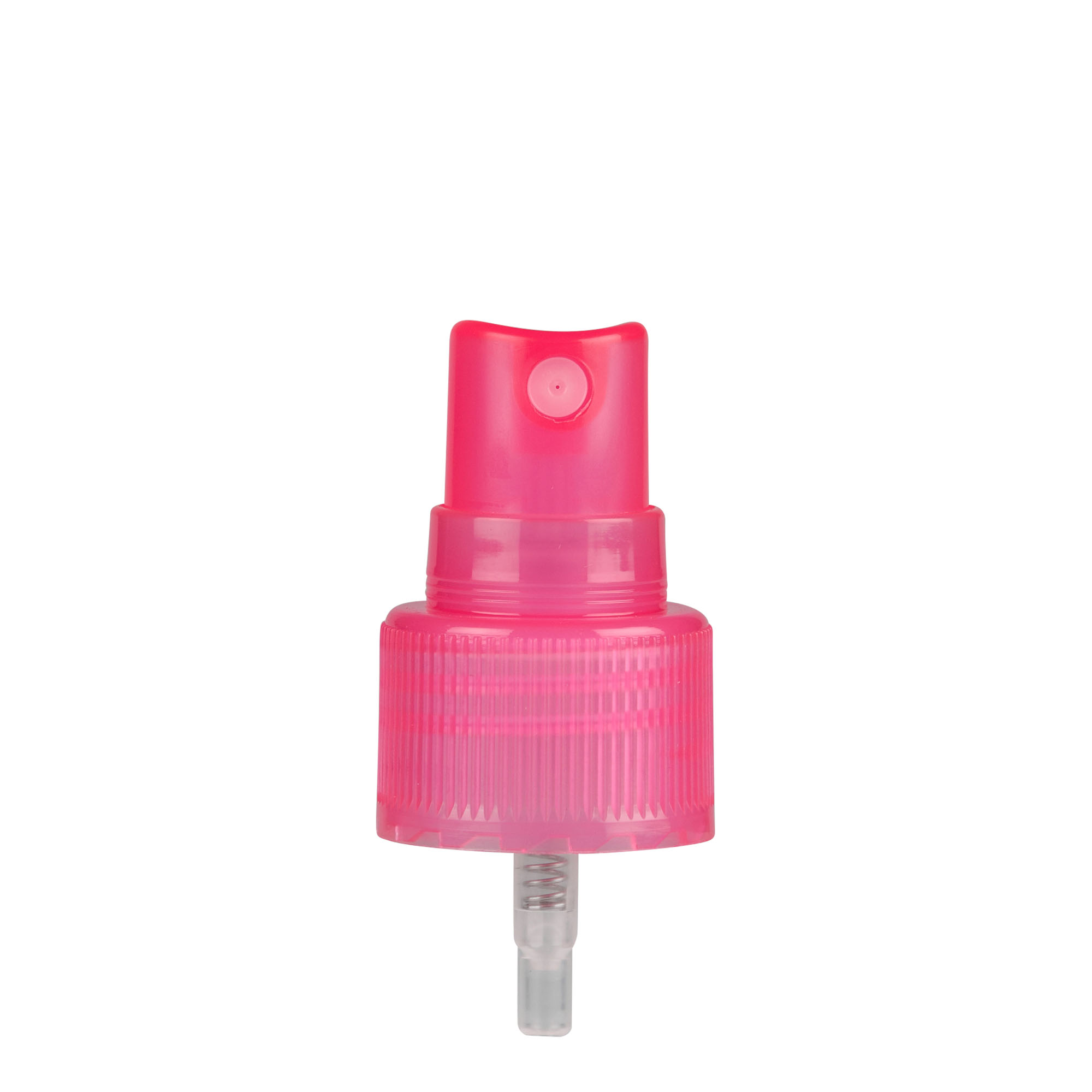 Screw cap spray atomiser, PP plastic, pink, for opening: 24/410