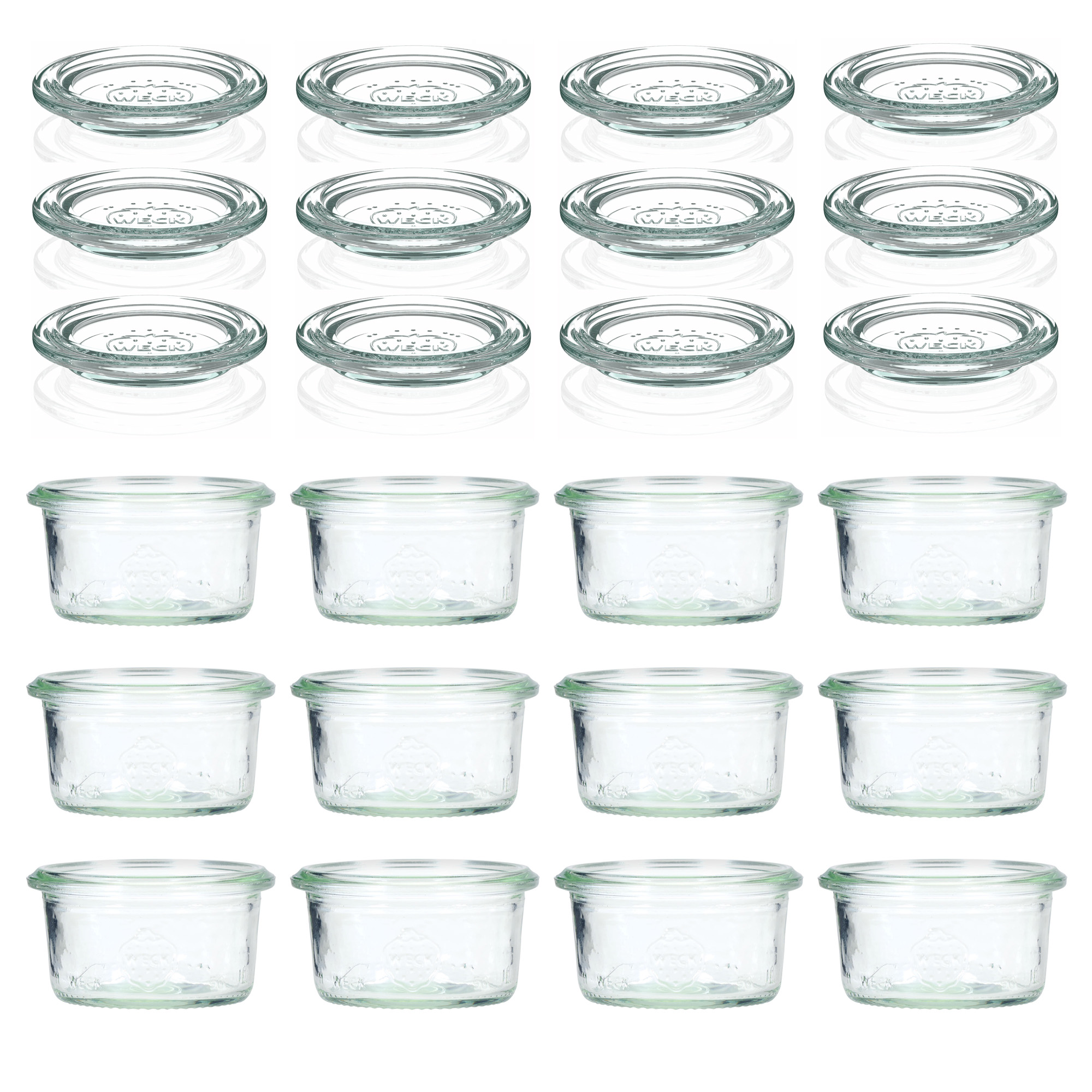12x 50 ml WECK inverted jar with glass lid RR 60