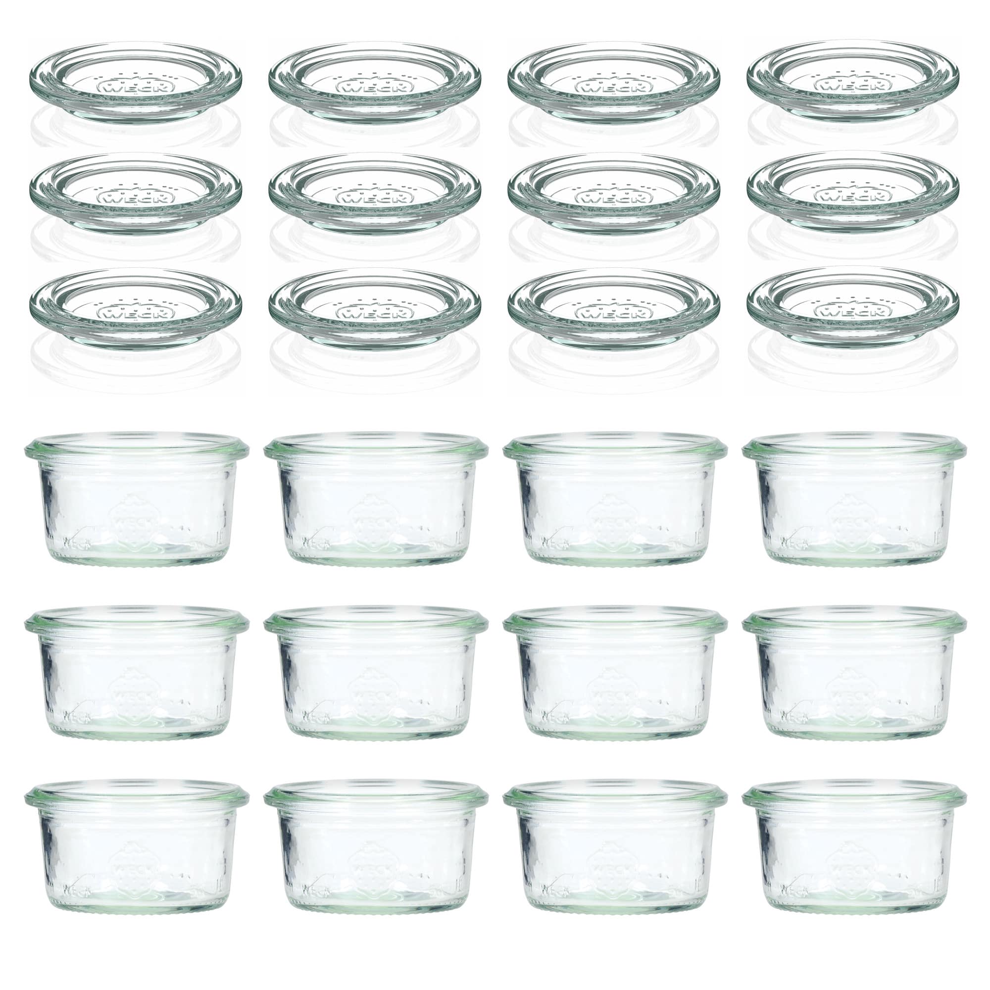12x 50 ml WECK inverted jar with glass lid RR 60